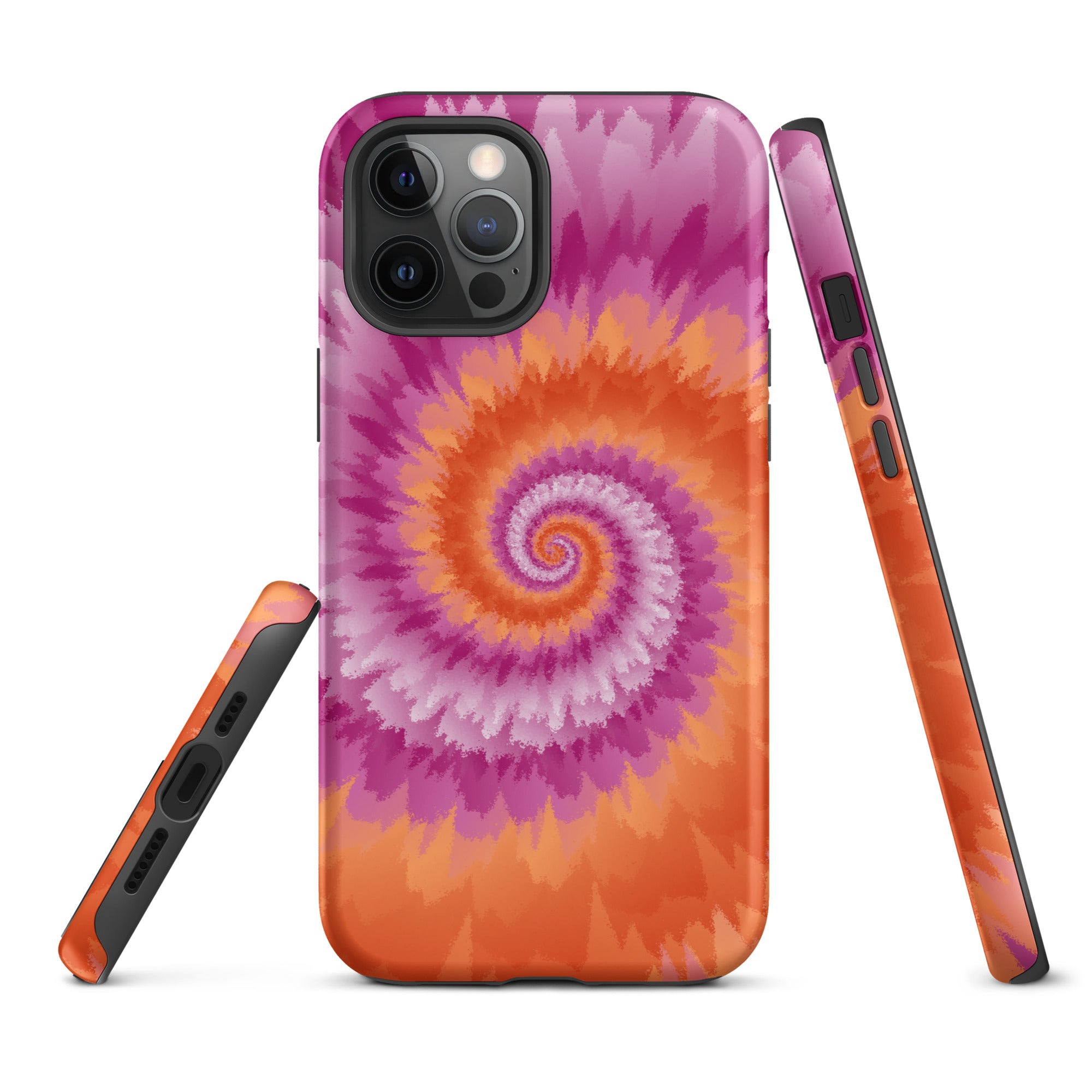 Tough Case for iPhone®-Tie Dye Spiral - Lesbian
