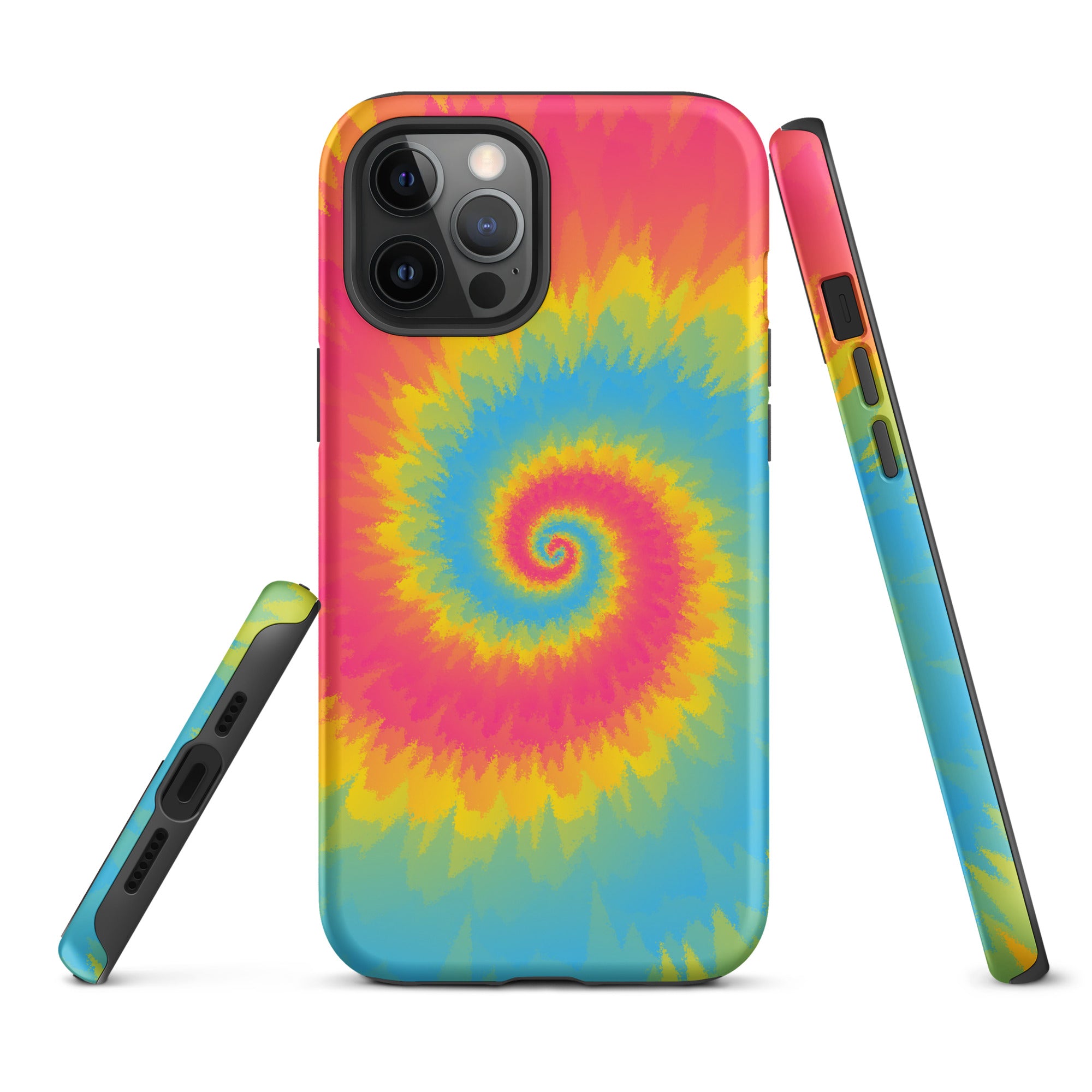 Tough Case for iPhone®-Tie Dye Spiral - Pansexual