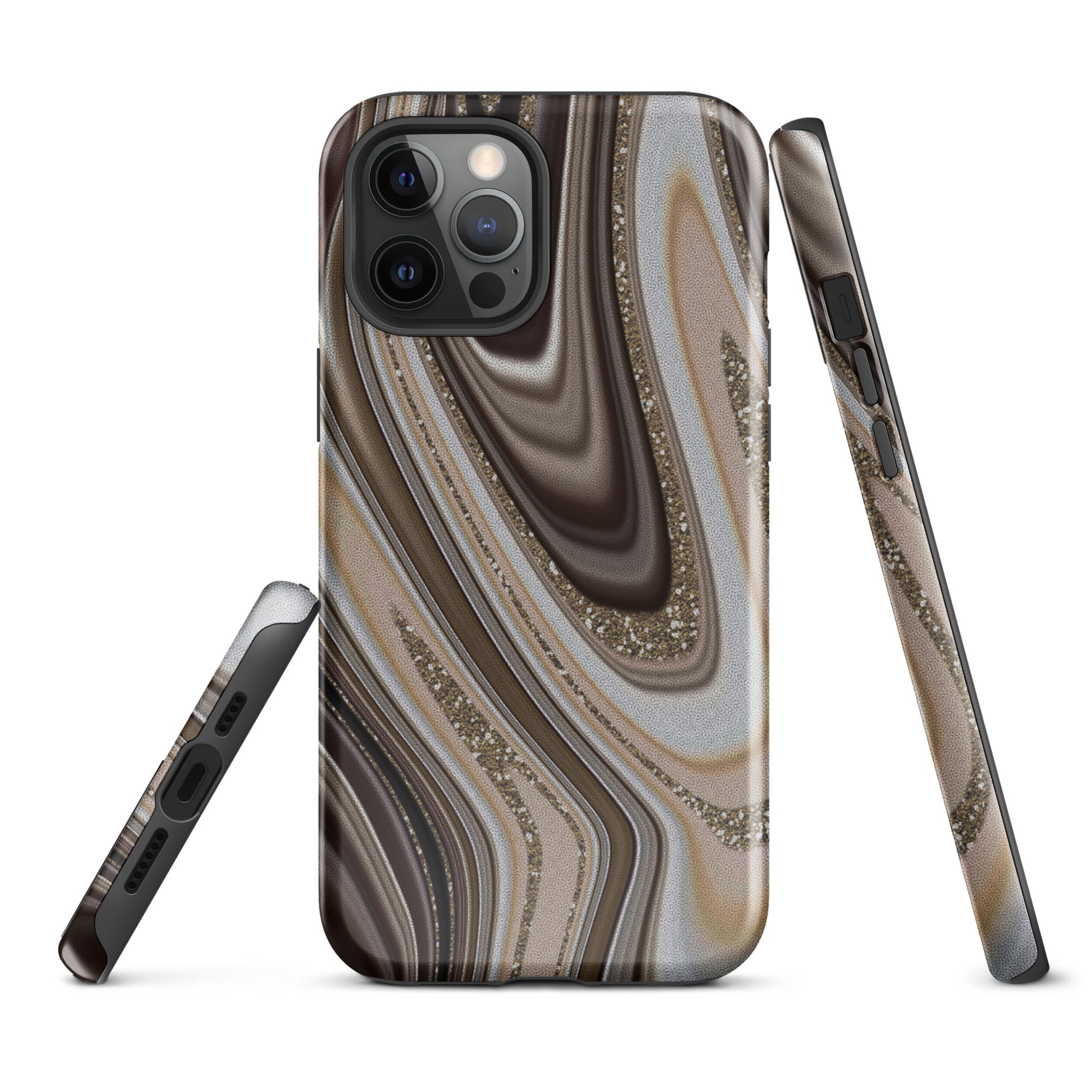 Tough Case for iPhone®- Abstract leather