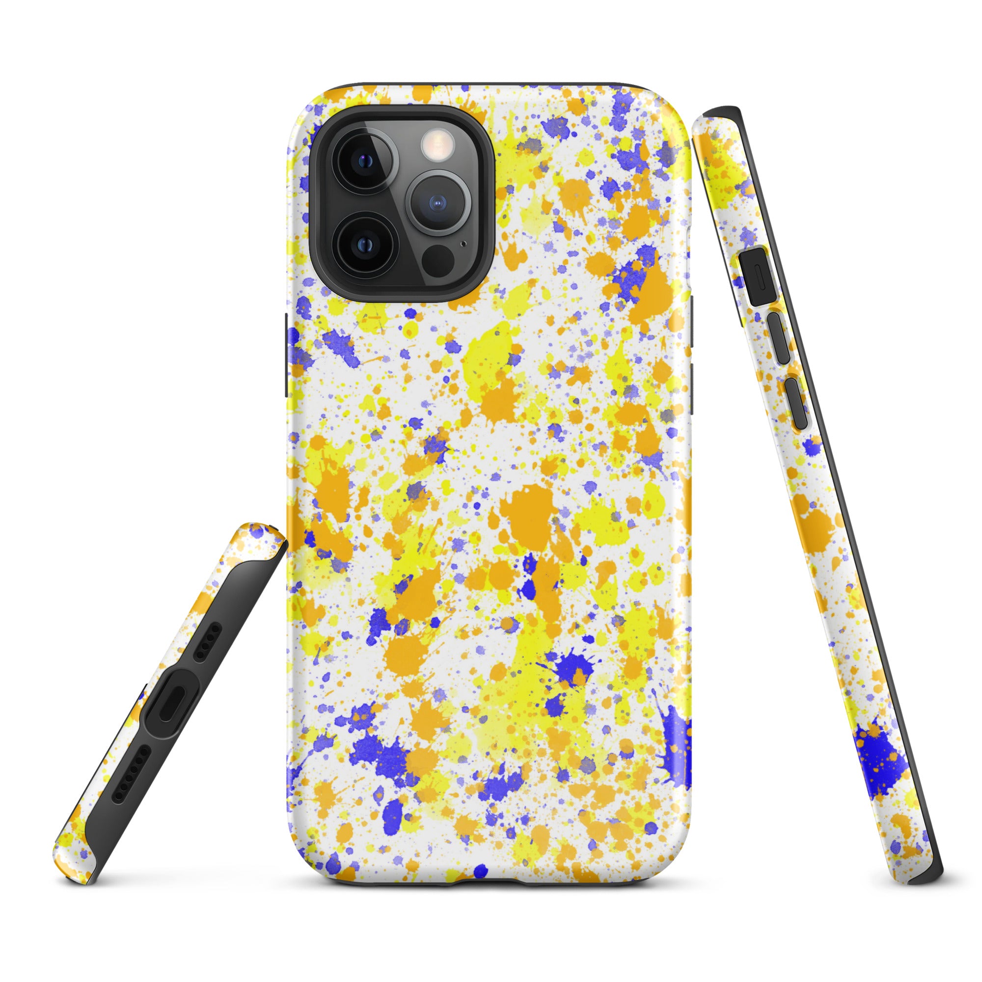 Tough Case for iPhone®- Paint Splatter Yellow