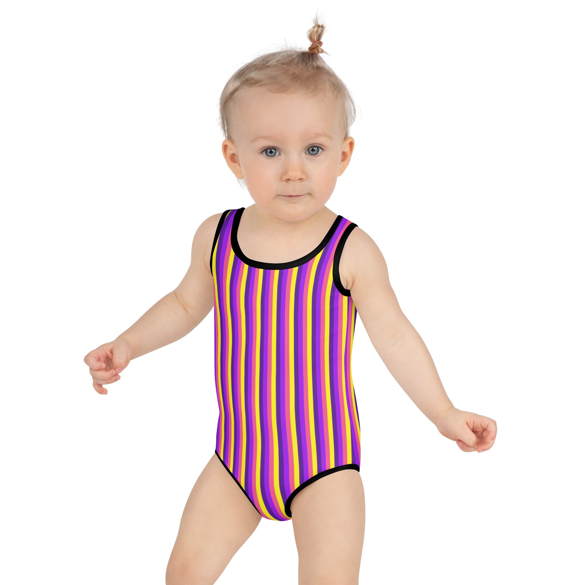 Colorful Striped Kids Swimsuit VI