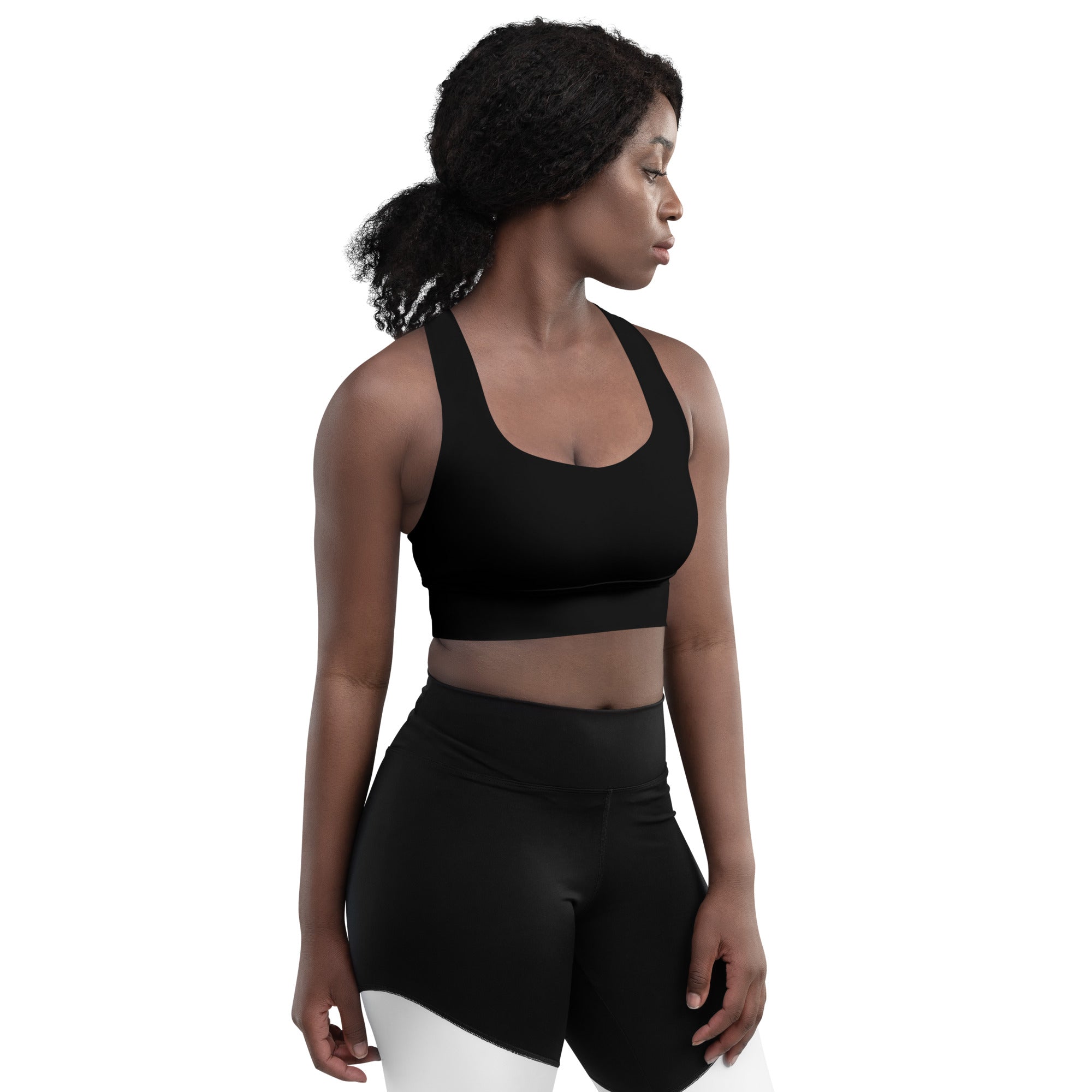 Longline sports bra- Black
