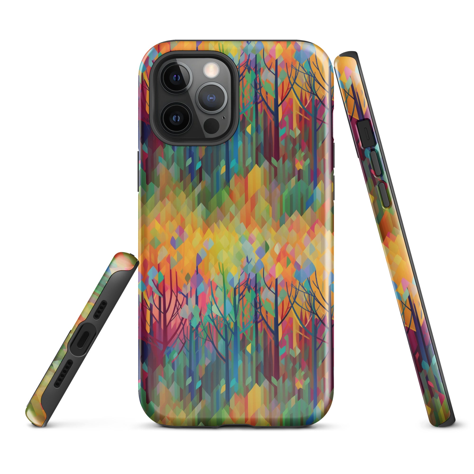 Tough Case for iPhone®- Rainbow Forest Pattern IV