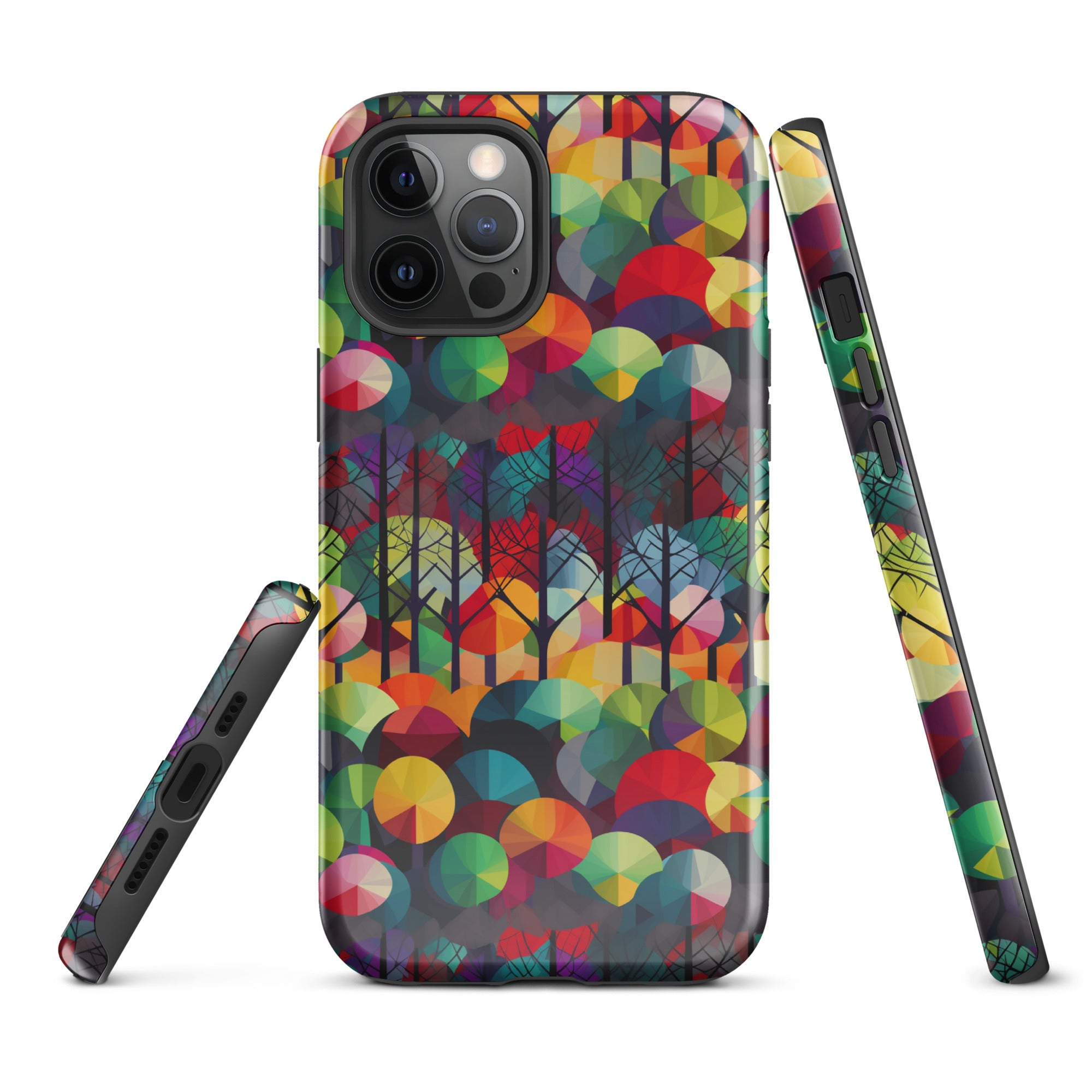 Tough Case for iPhone®- Rainbow Forest Pattern III