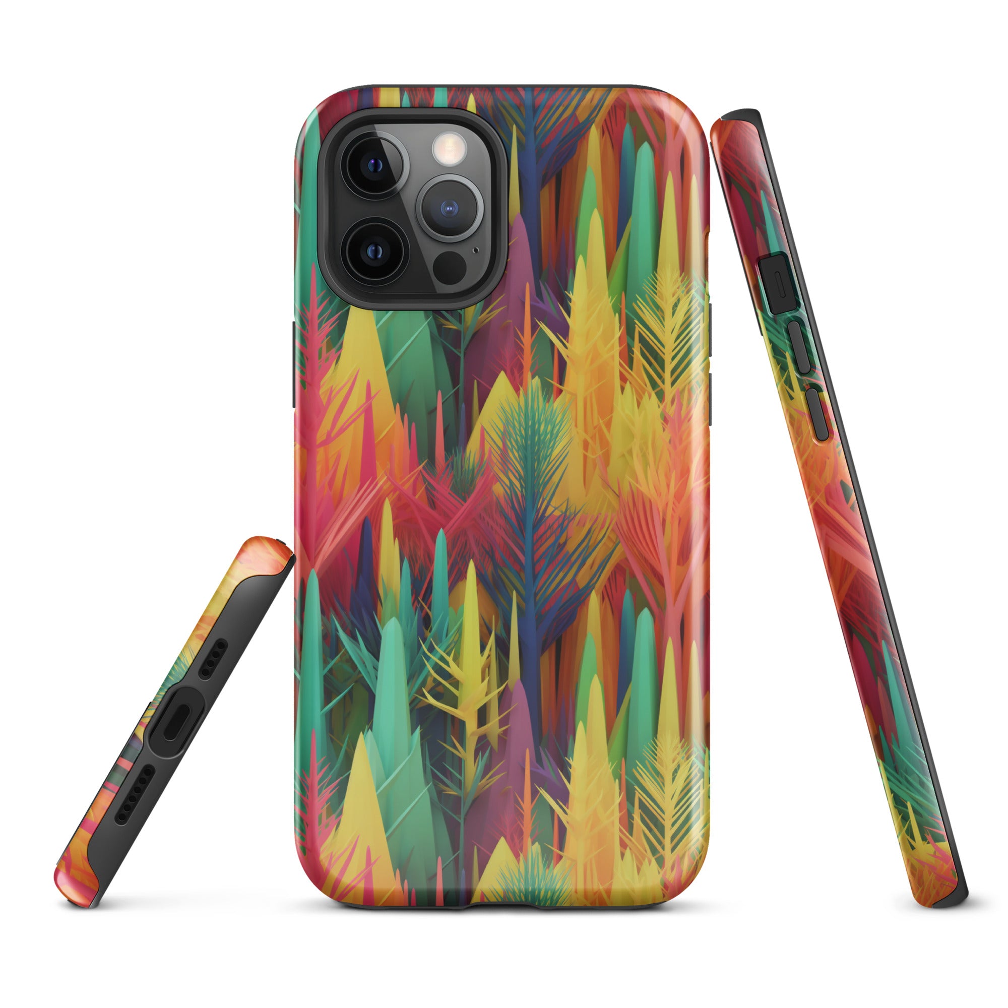 Tough Case for iPhone®- Rainbow Forest Pattern I