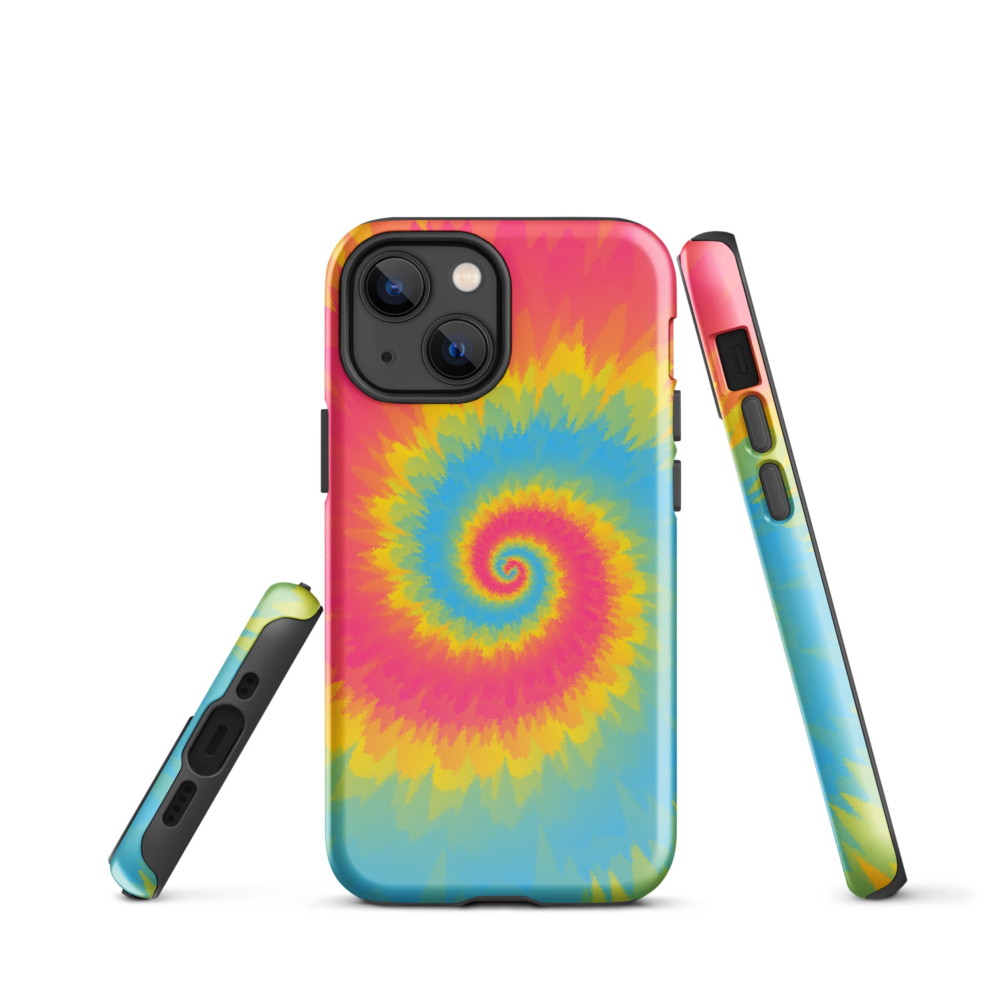 Tough Case for iPhone®-Tie Dye Spiral - Pansexual