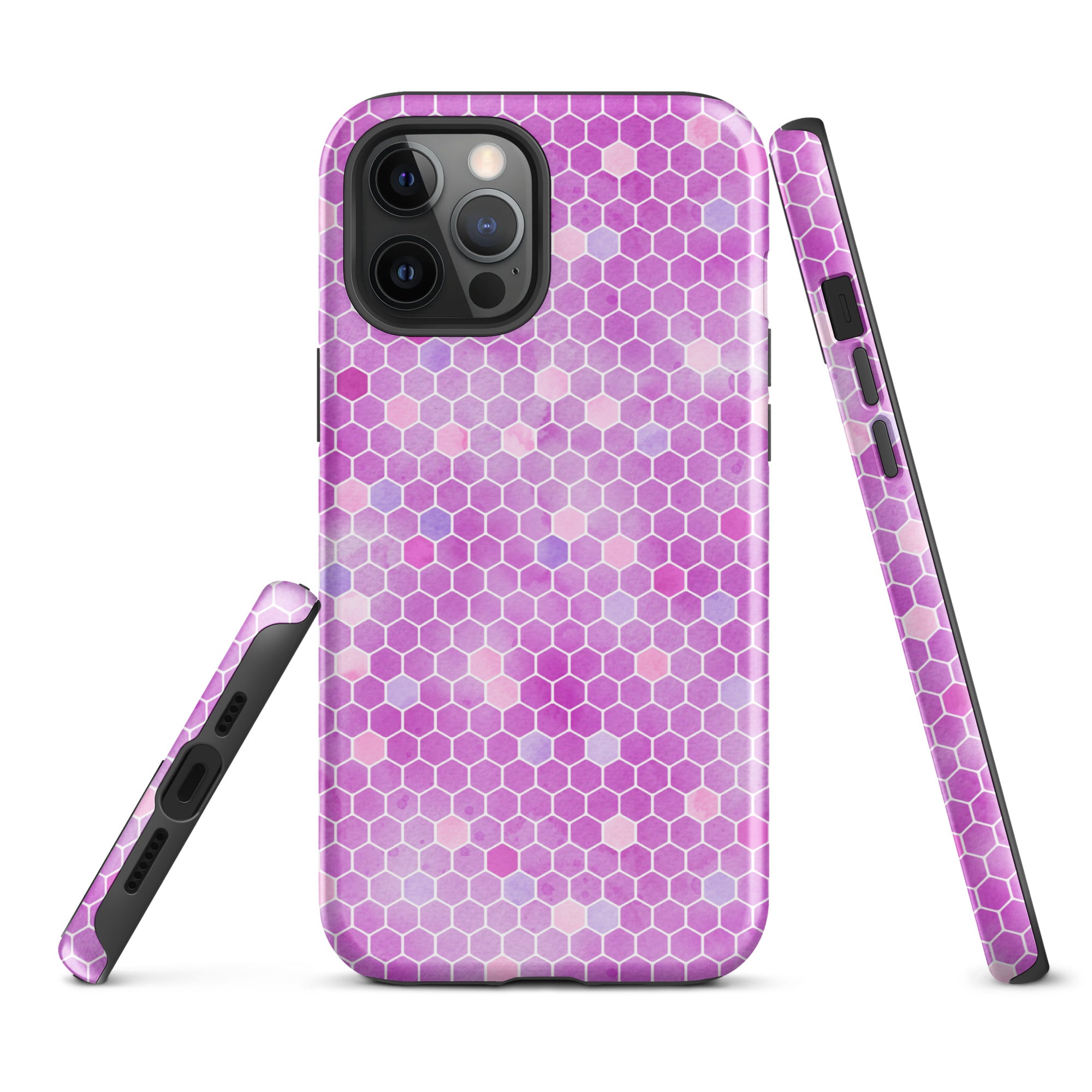 Tough Case for iPhone®- Honeycomb Pink
