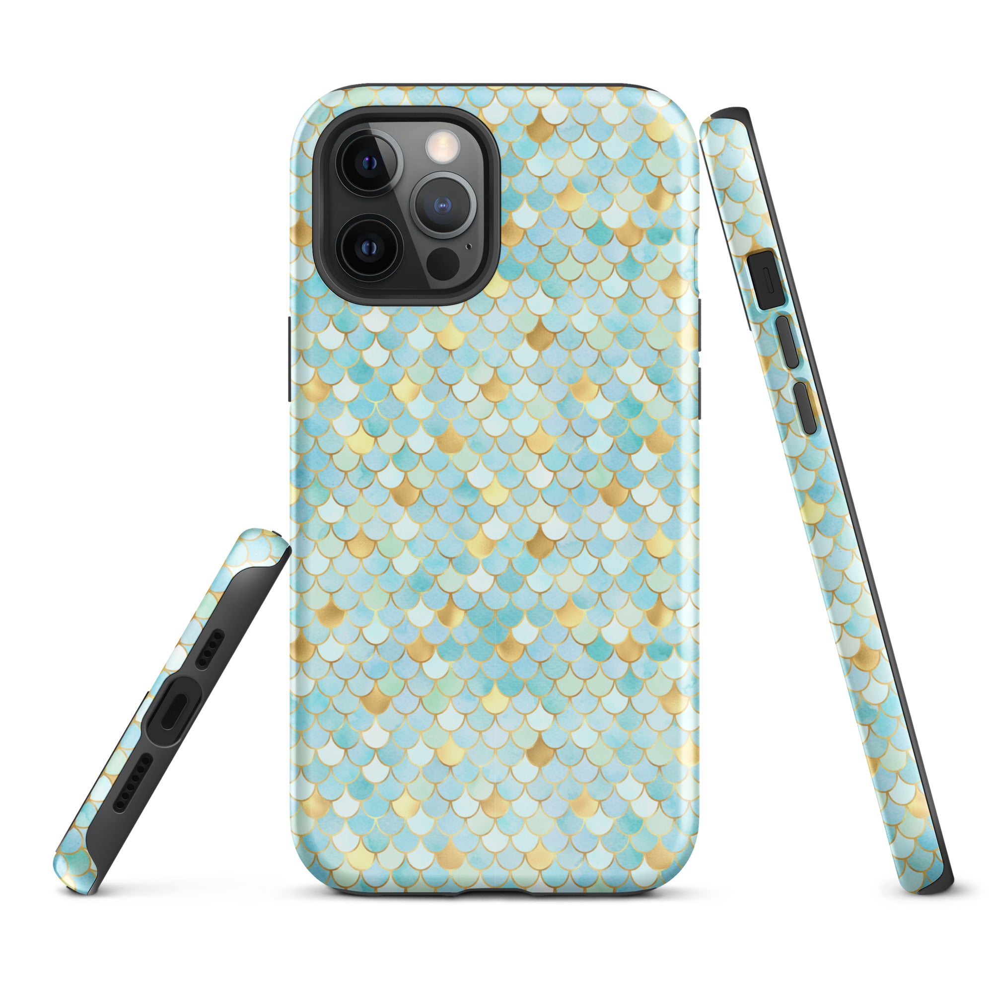 Tough Case for iPhone®- Mermaid Skin Cyan