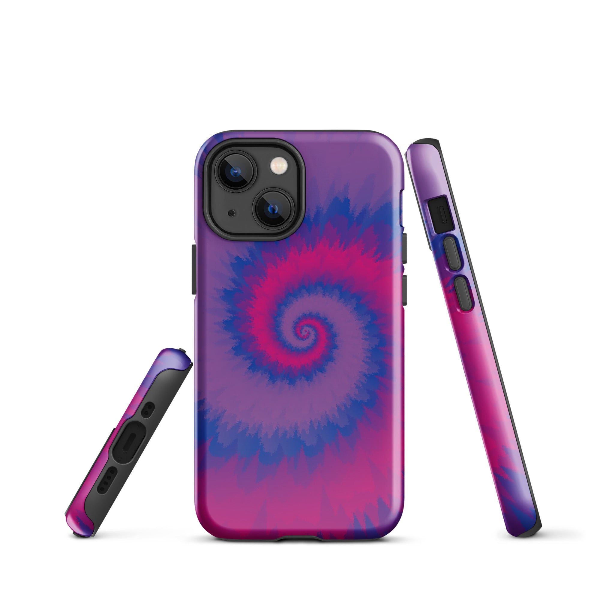 Tough Case for iPhone®-Tie Dye Spiral - Bisexual