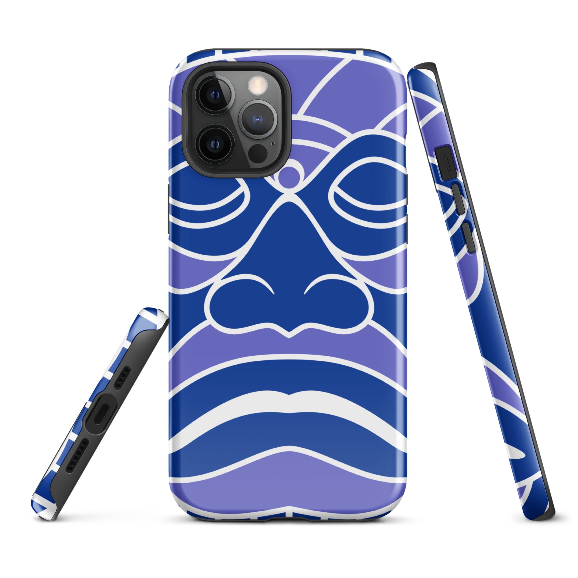 Tough Case for iPhone®- Totem Mask Blue