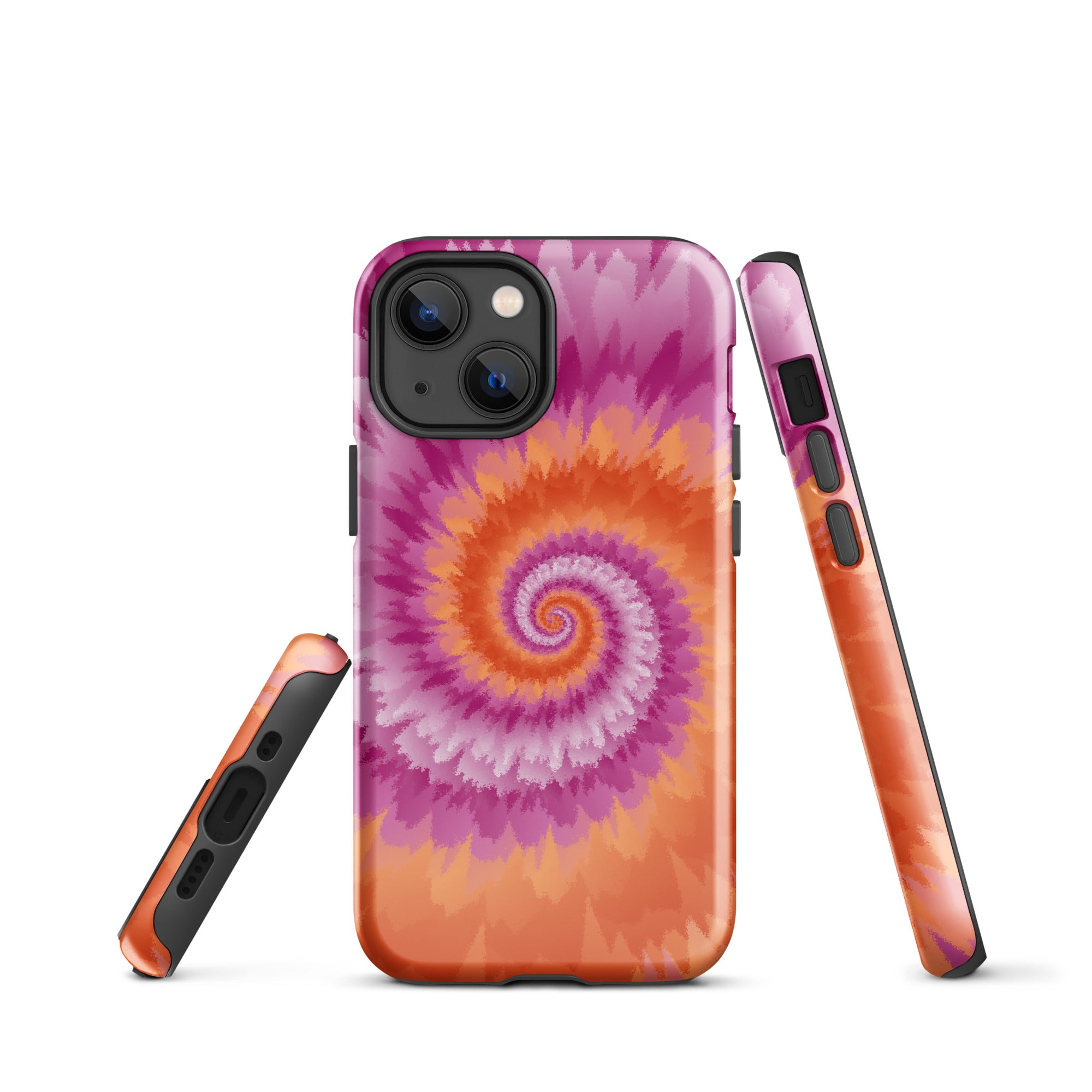 Tough Case for iPhone®-Tie Dye Spiral - Lesbian