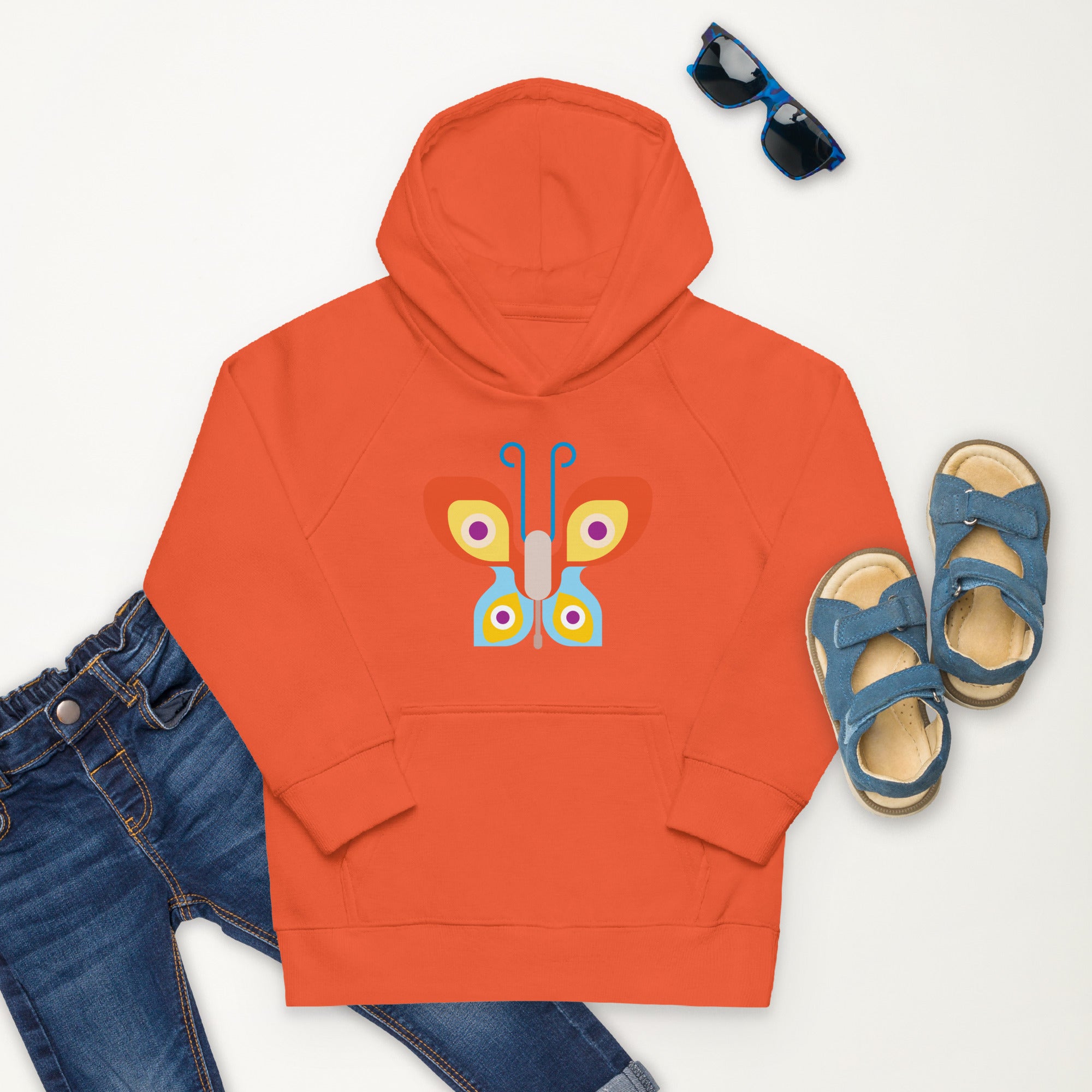 Kids eco hoodie-Butterfly