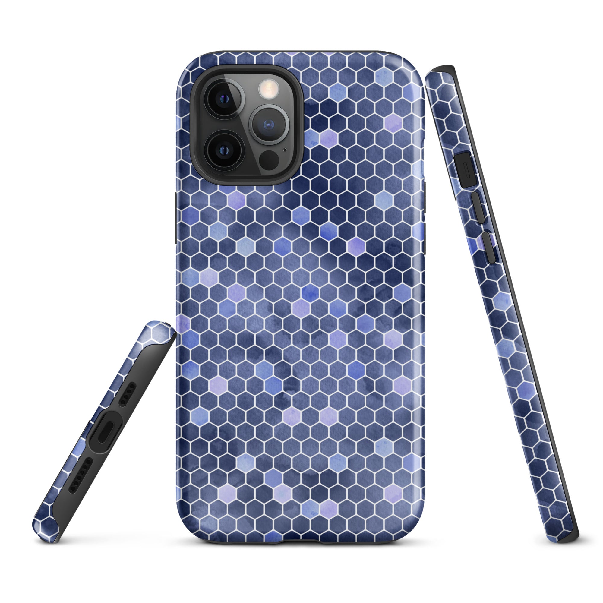 Tough Case for iPhone®- Honeycomb Blue