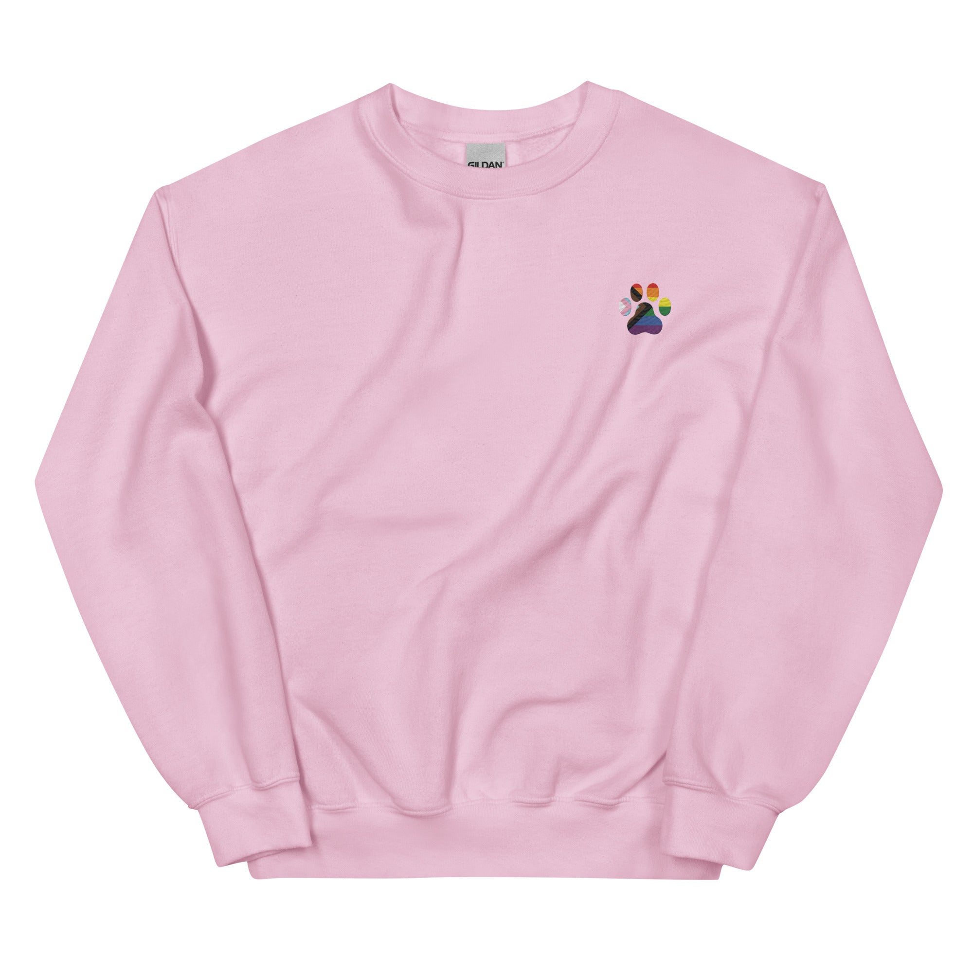 Dog Paw Embroidered Unisex Sweatshirt-Progress Pride