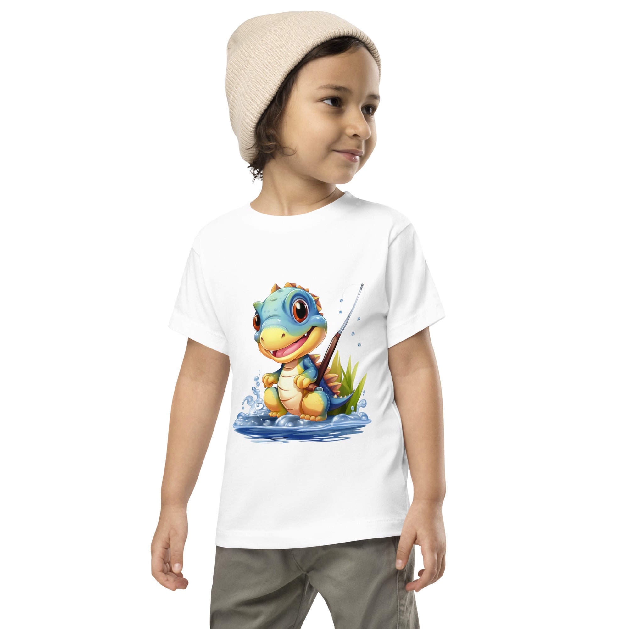 Toddler Short Sleeve Tee- Cute Dinosaur