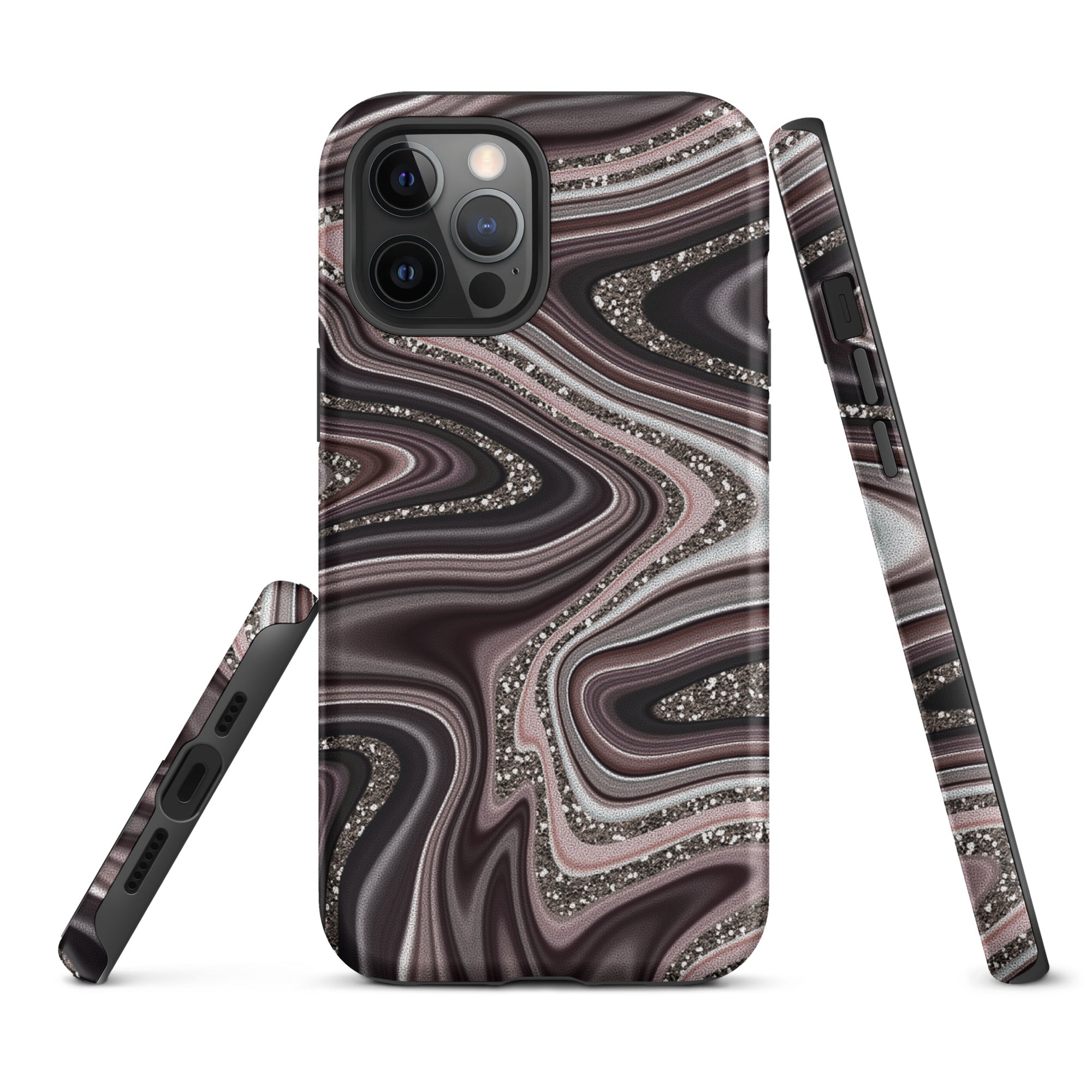 Tough Case for iPhone®- Abstract Leather