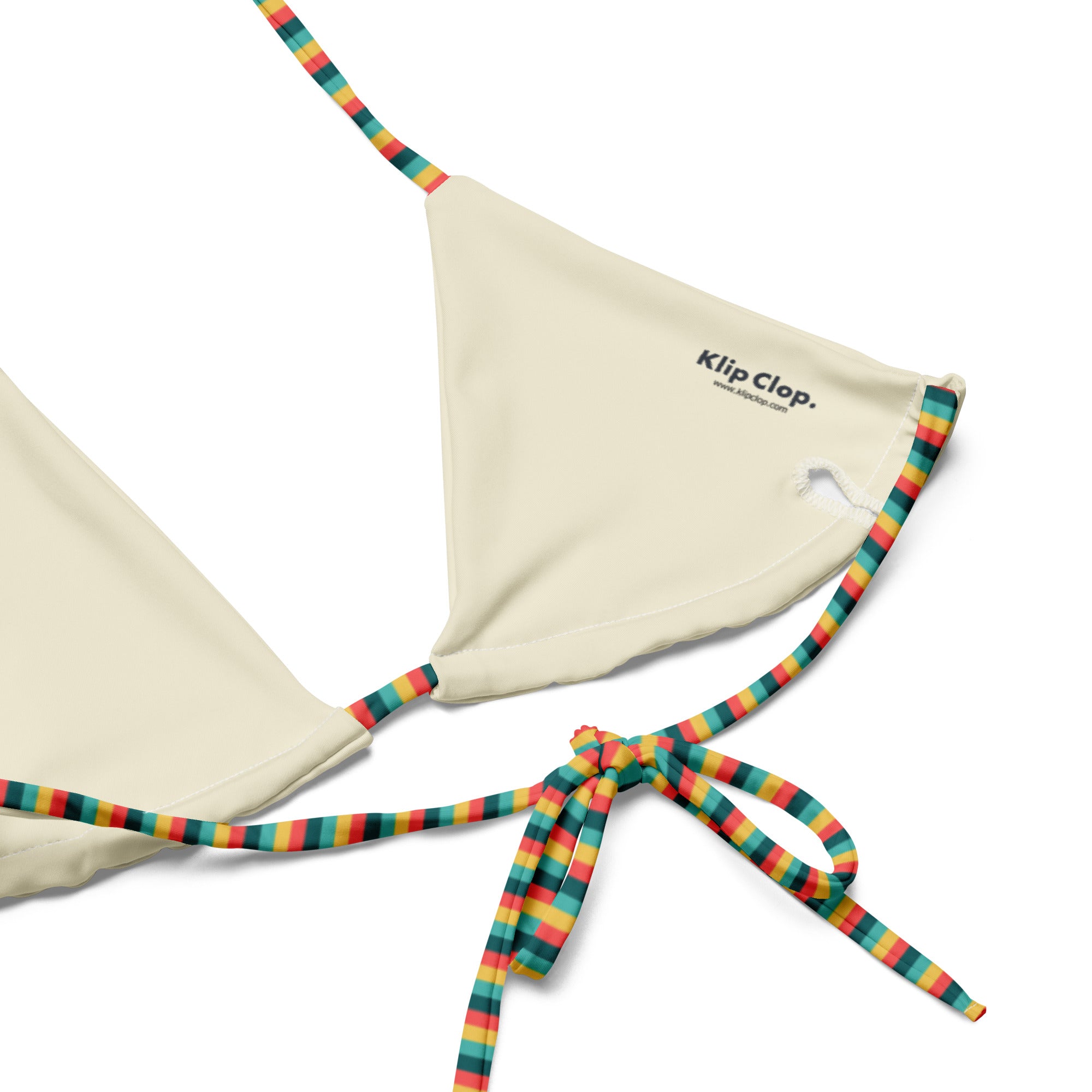 Recycled Colorful Striped String Bikini X