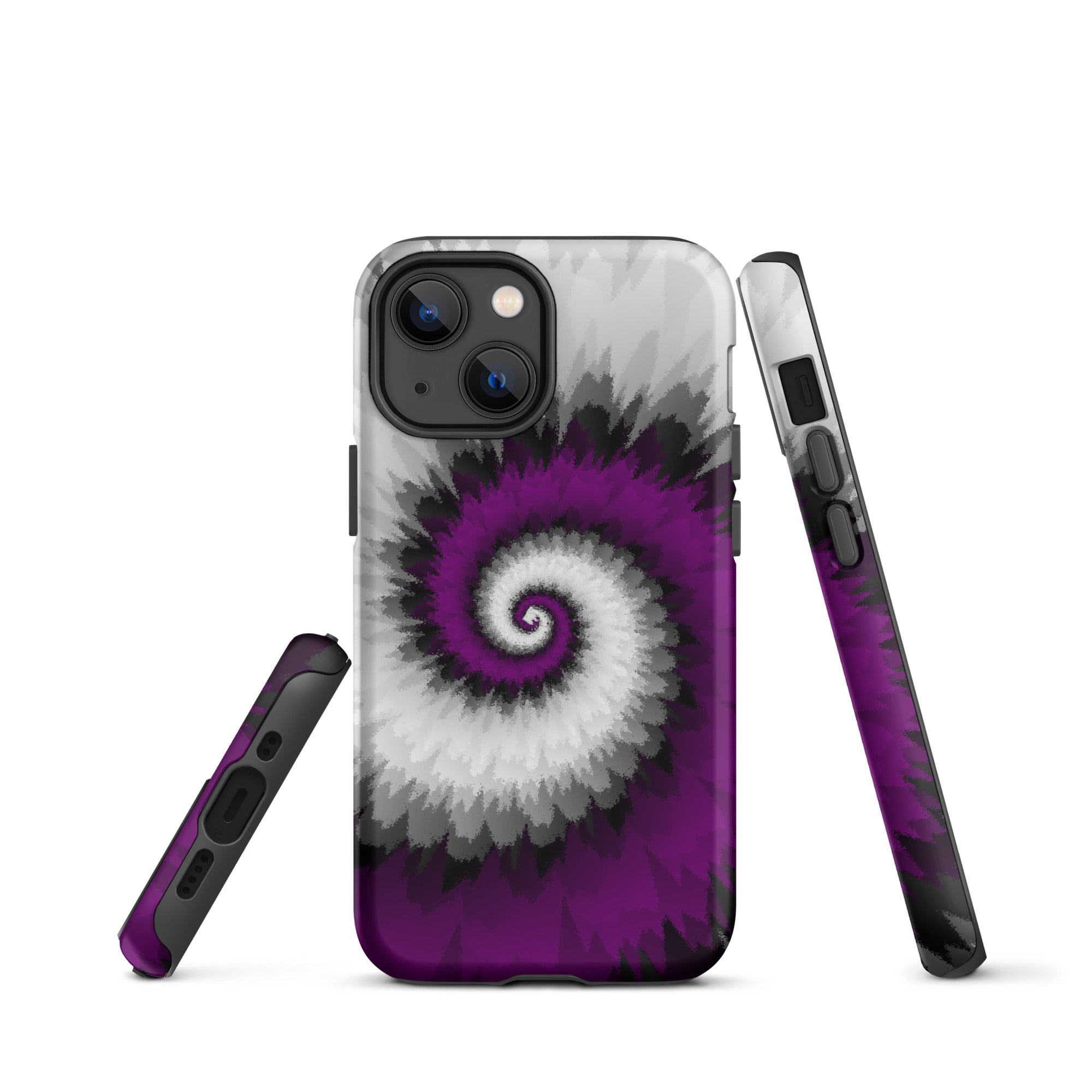 Tough Case for iPhone®-Tie Dye Spiral - Asexual
