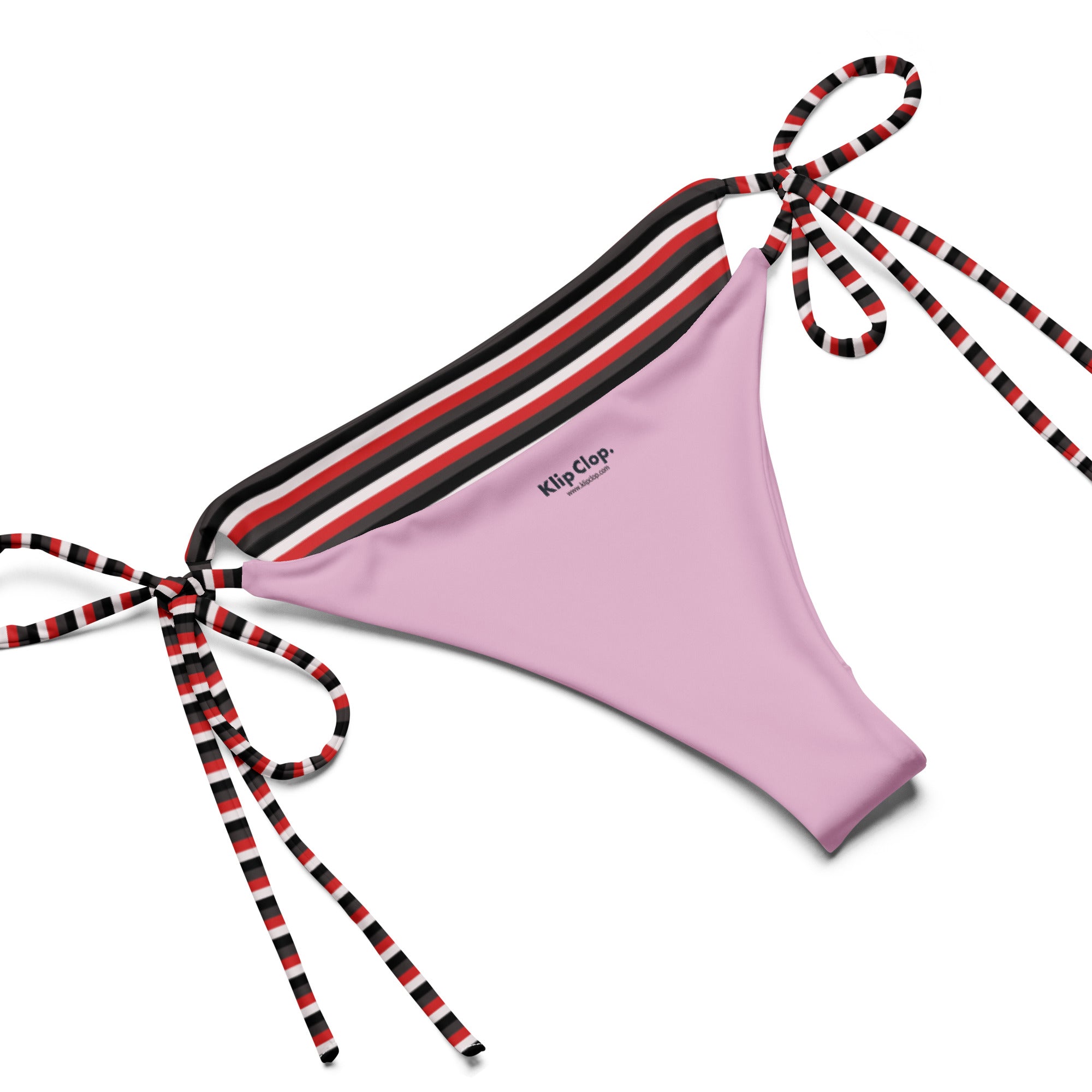 Recycled Colorful Striped String Bikini VIII