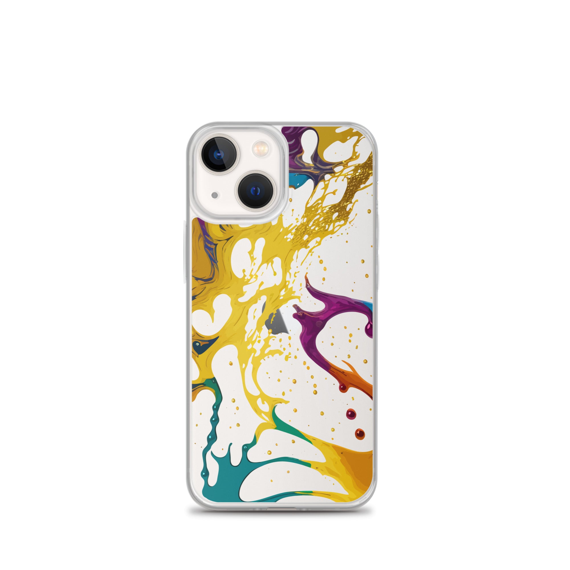 Clear Case for iPhone®-Alchohol Ink Design III