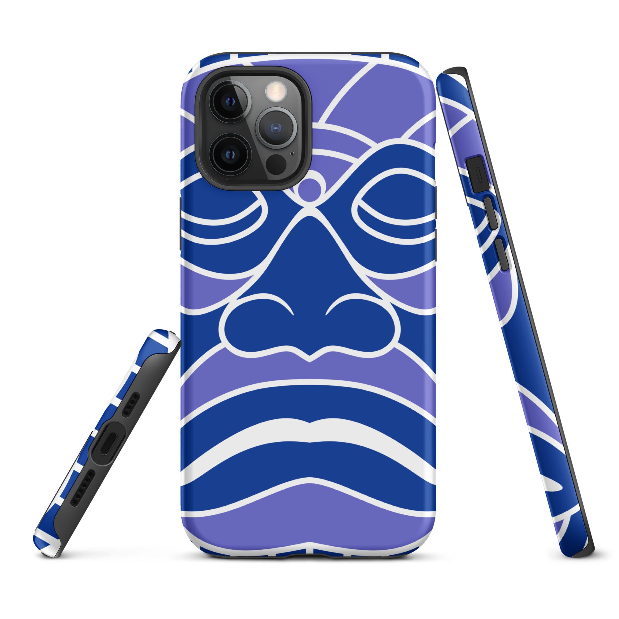 Tough Case for iPhone®- Totem Mask Blue