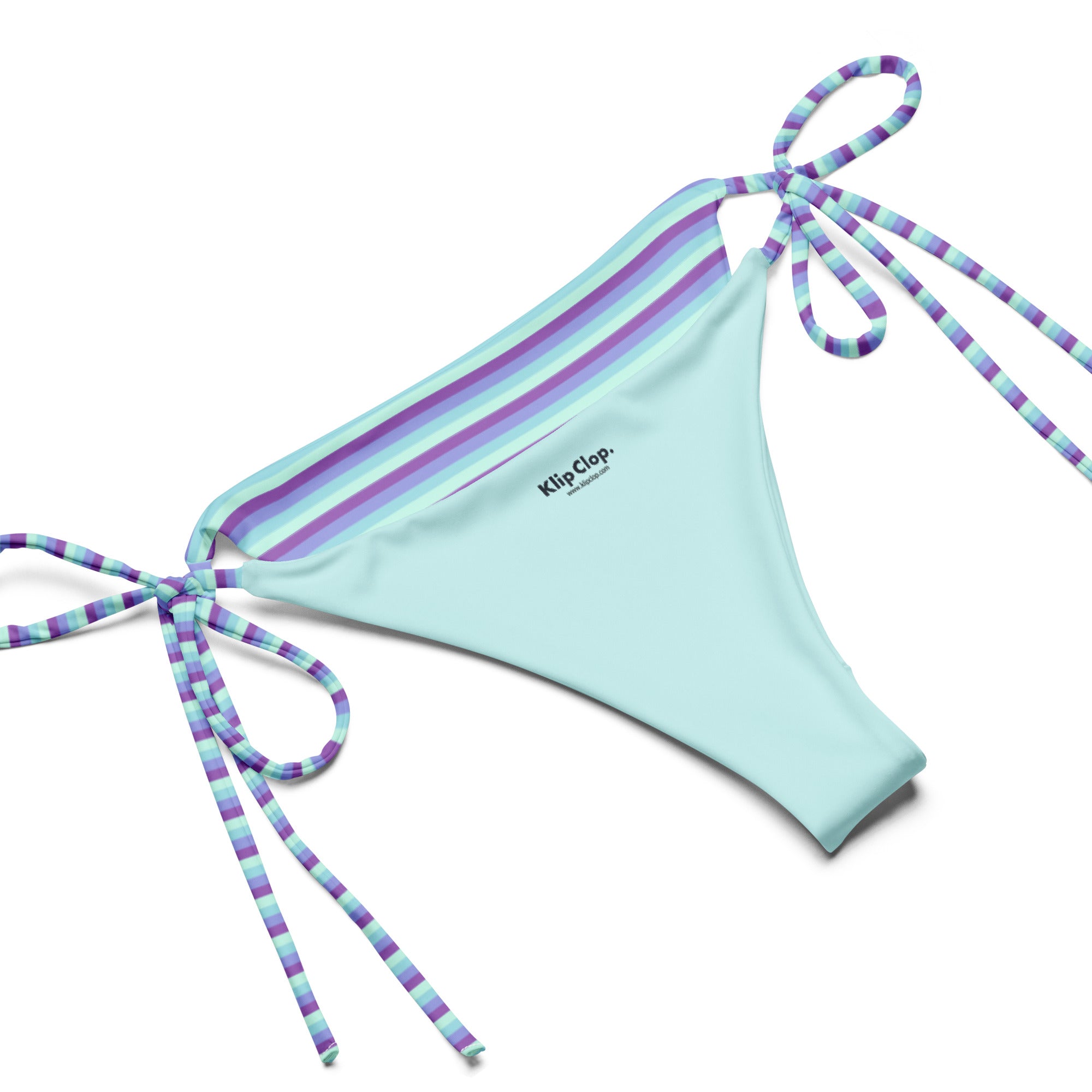 Recycled Colorful Striped String Bikini IX