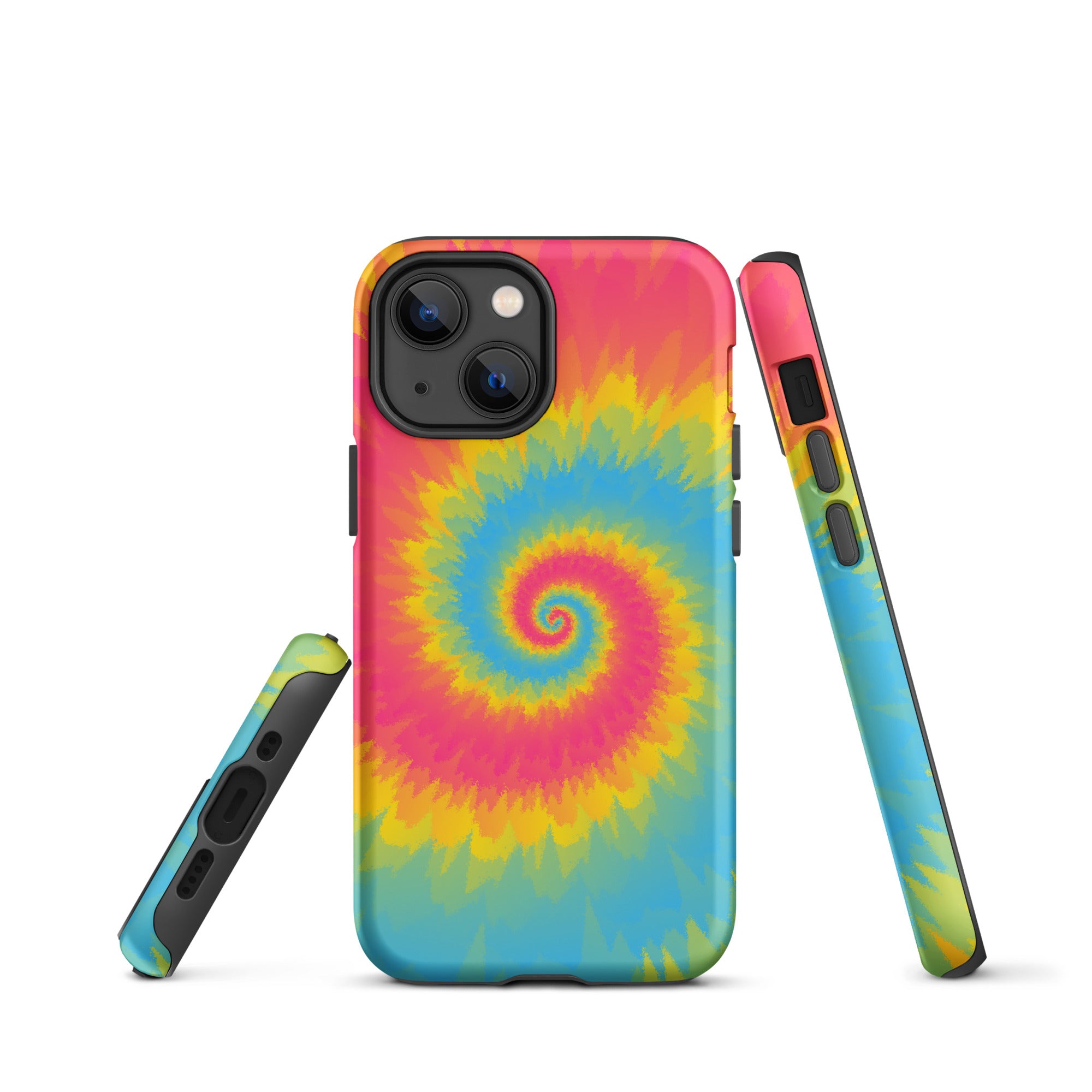 Tough Case for iPhone®-Tie Dye Spiral - Pansexual