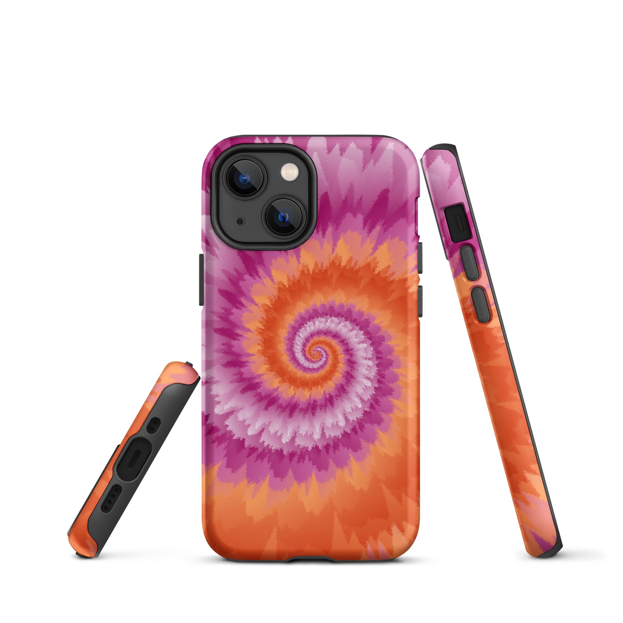 Tough Case for iPhone®-Tie Dye Spiral - Lesbian