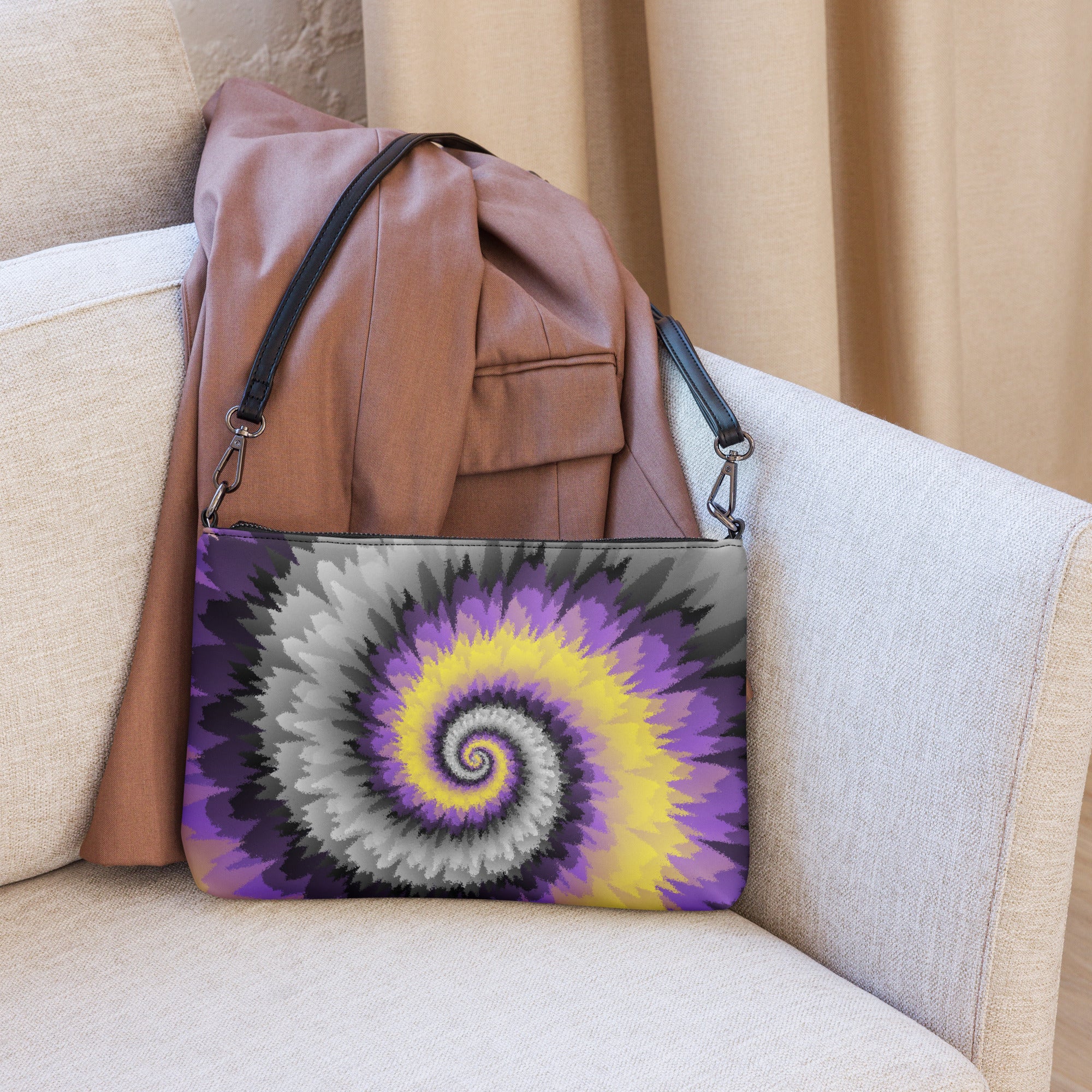 Crossbody bag- Tie Dye Spiral- Nonbinary