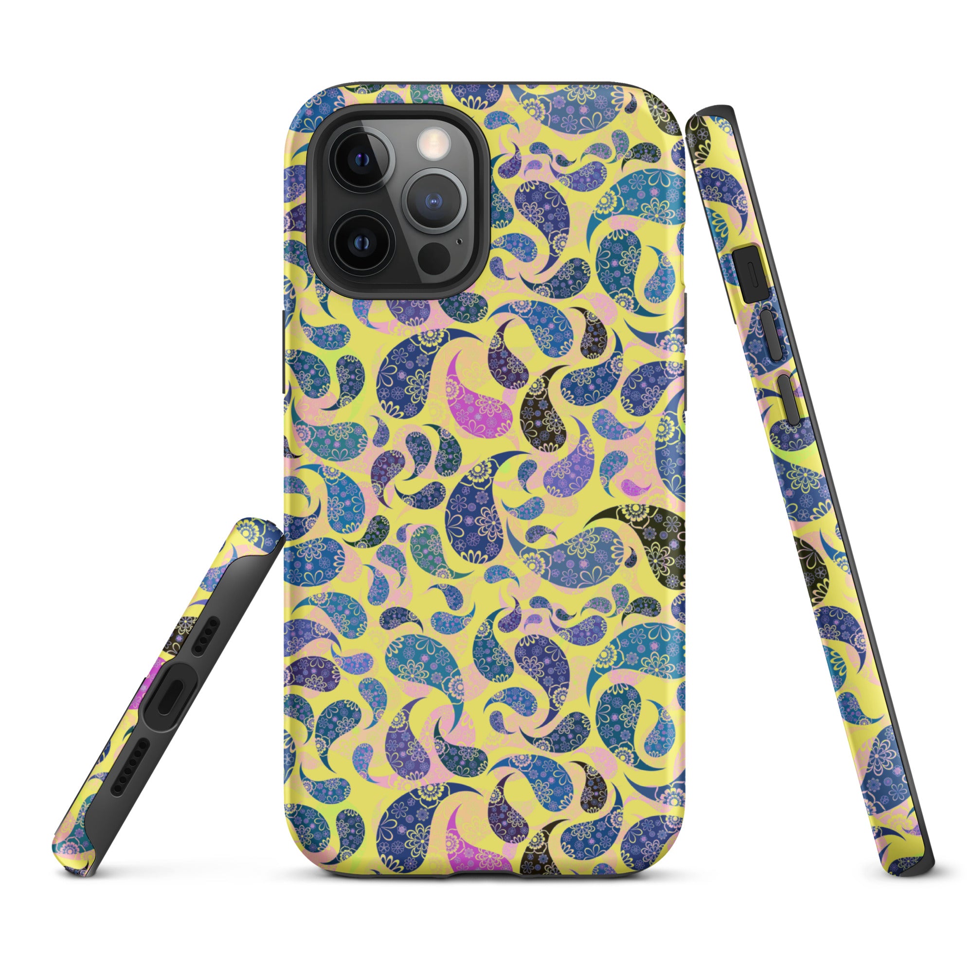 Tough Case for iPhone®- Paisley Dark Yellow