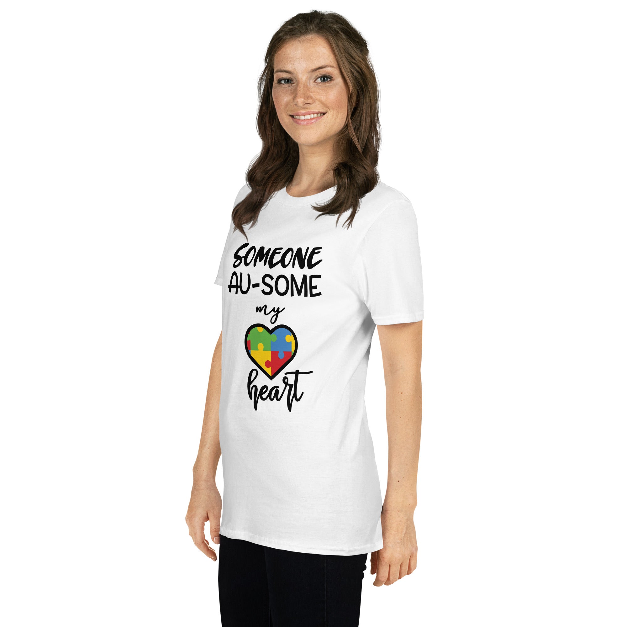 Short-Sleeve Unisex T-Shirt- Someone ausome has my heart