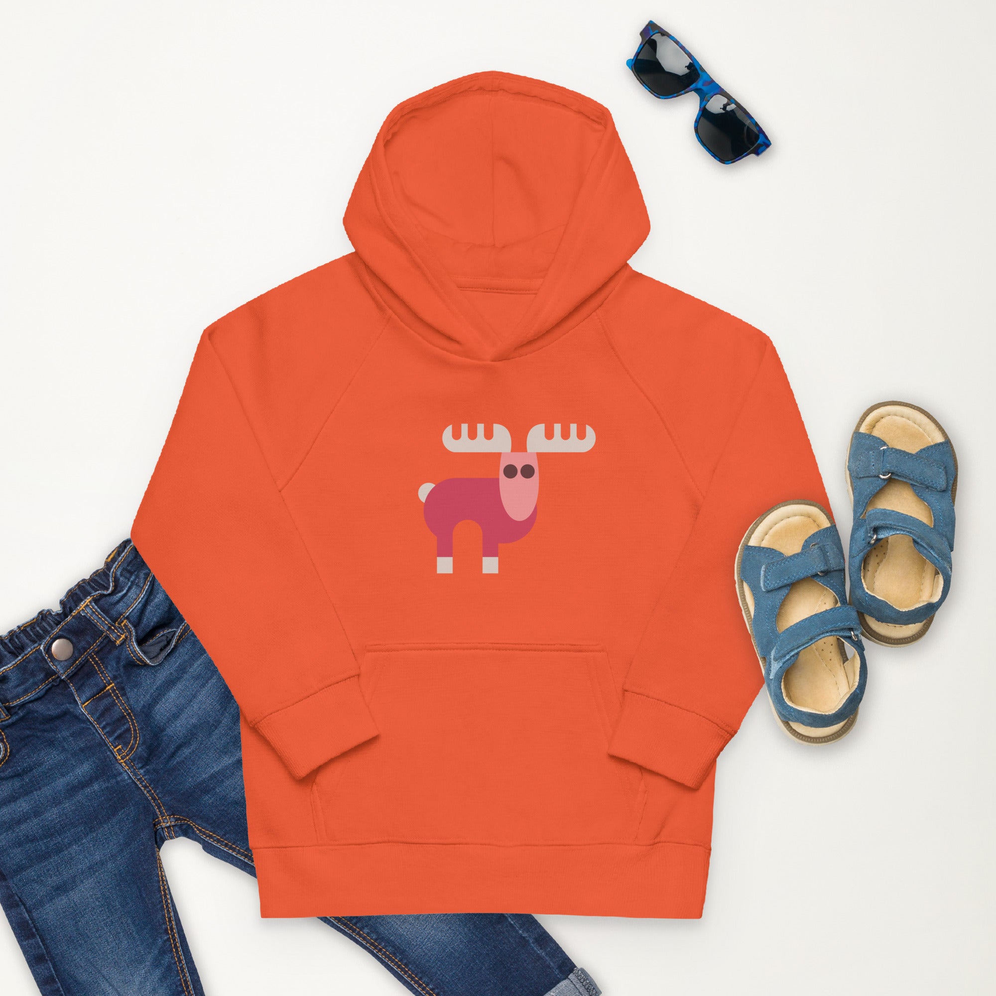 Kids eco hoodie-Elk