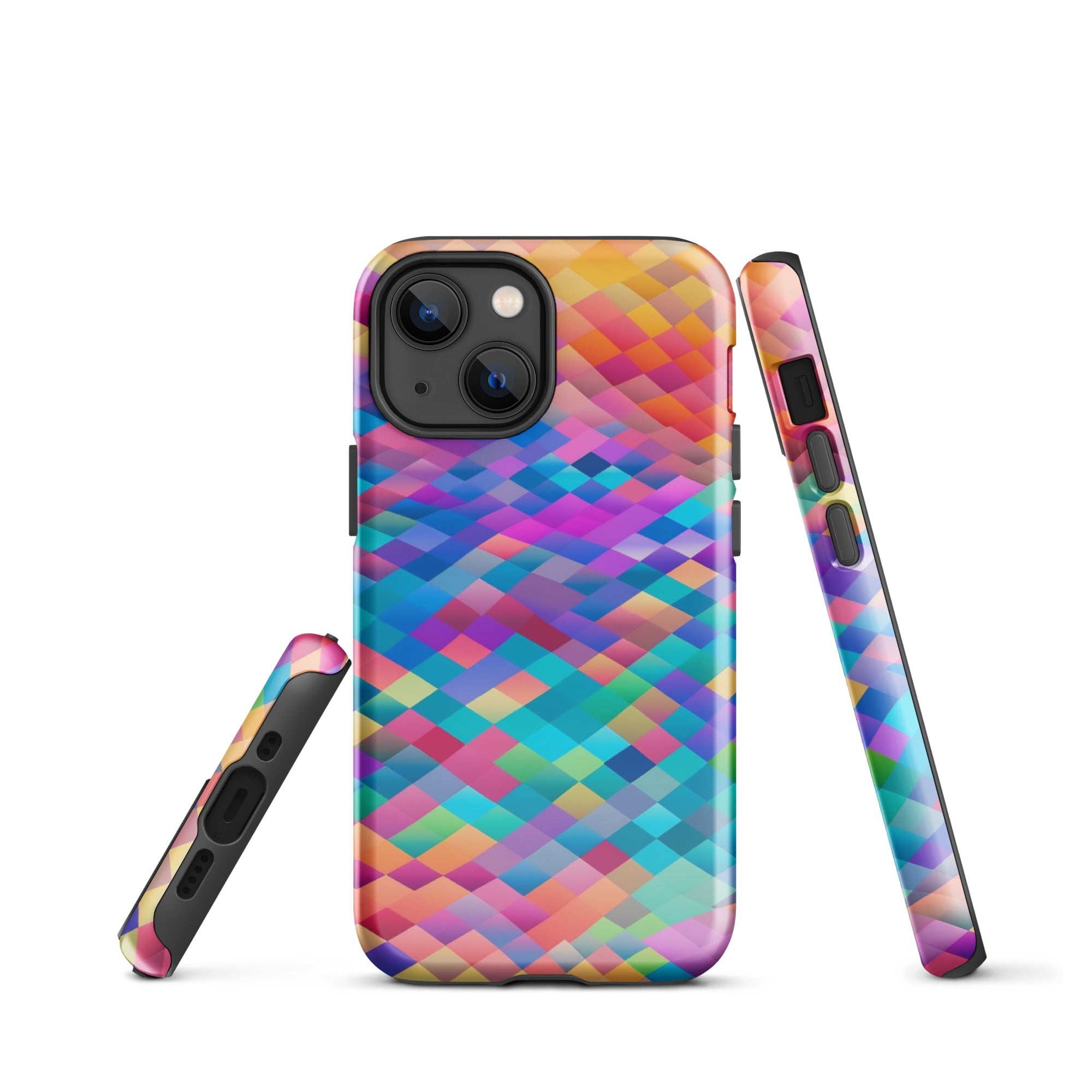 Tough Case for iPhone®- Rainbow Cloud Pattern IV