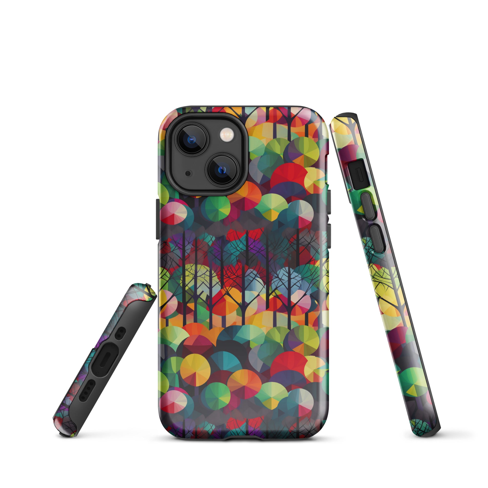 Tough Case for iPhone®- Rainbow Forest Pattern III