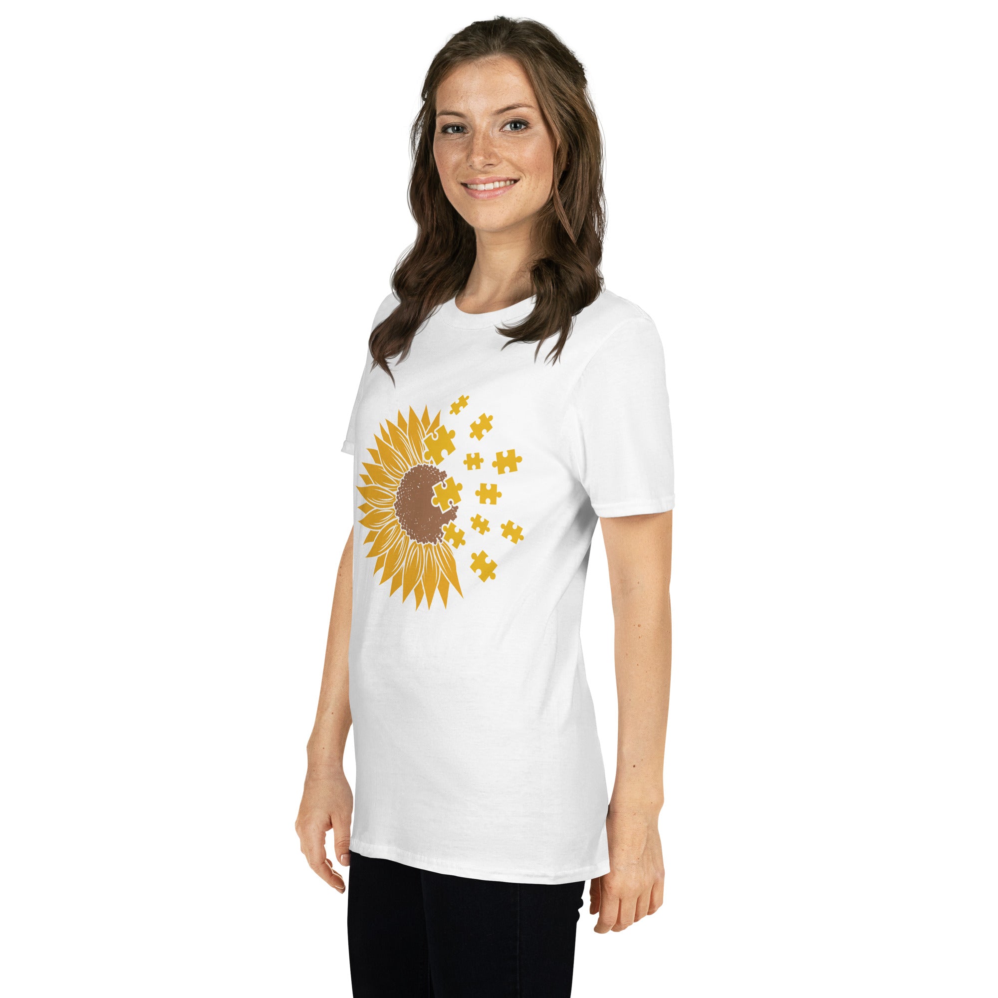 Short-Sleeve Unisex T-Shirt- Sunflower Autism