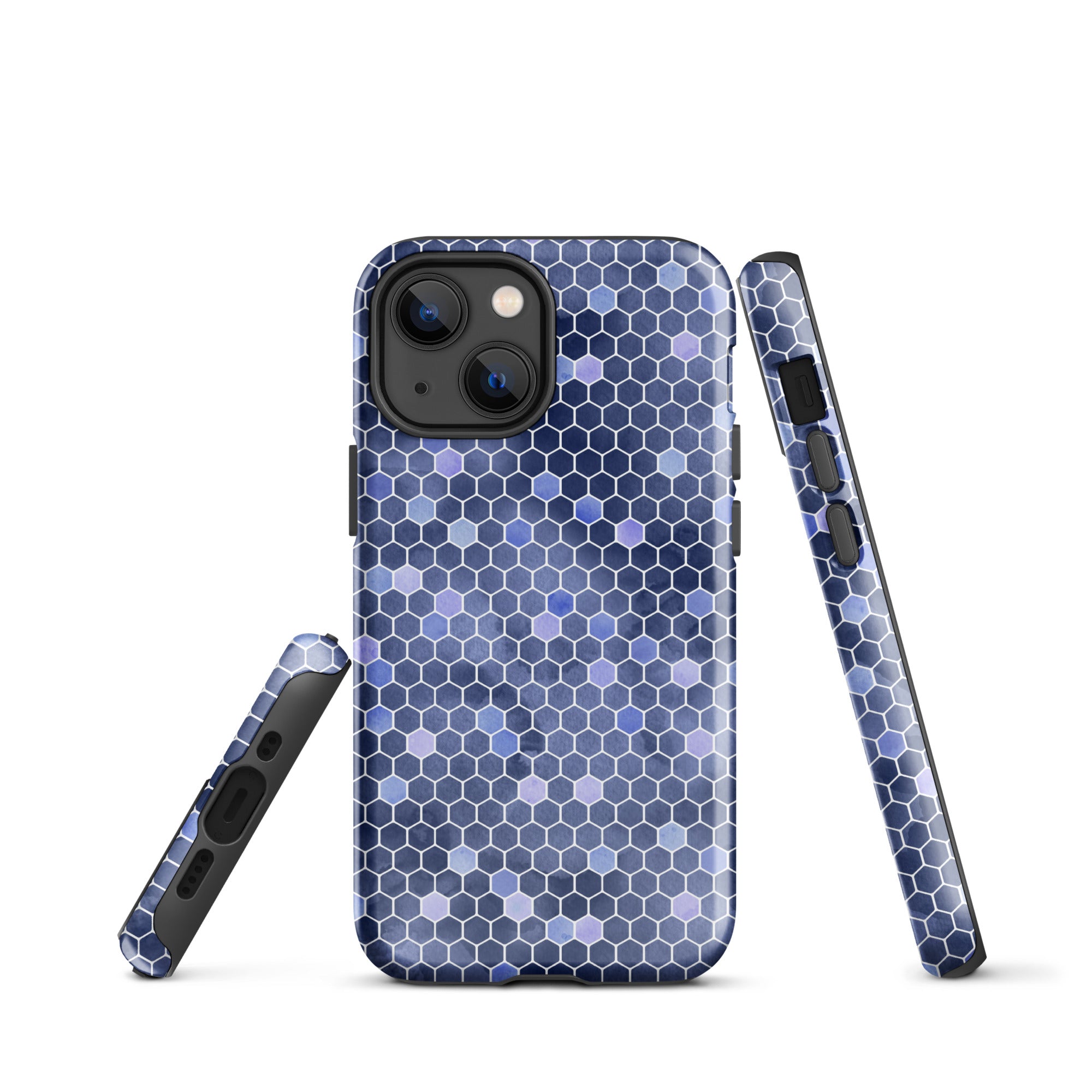 Tough Case for iPhone®- Honeycomb Blue