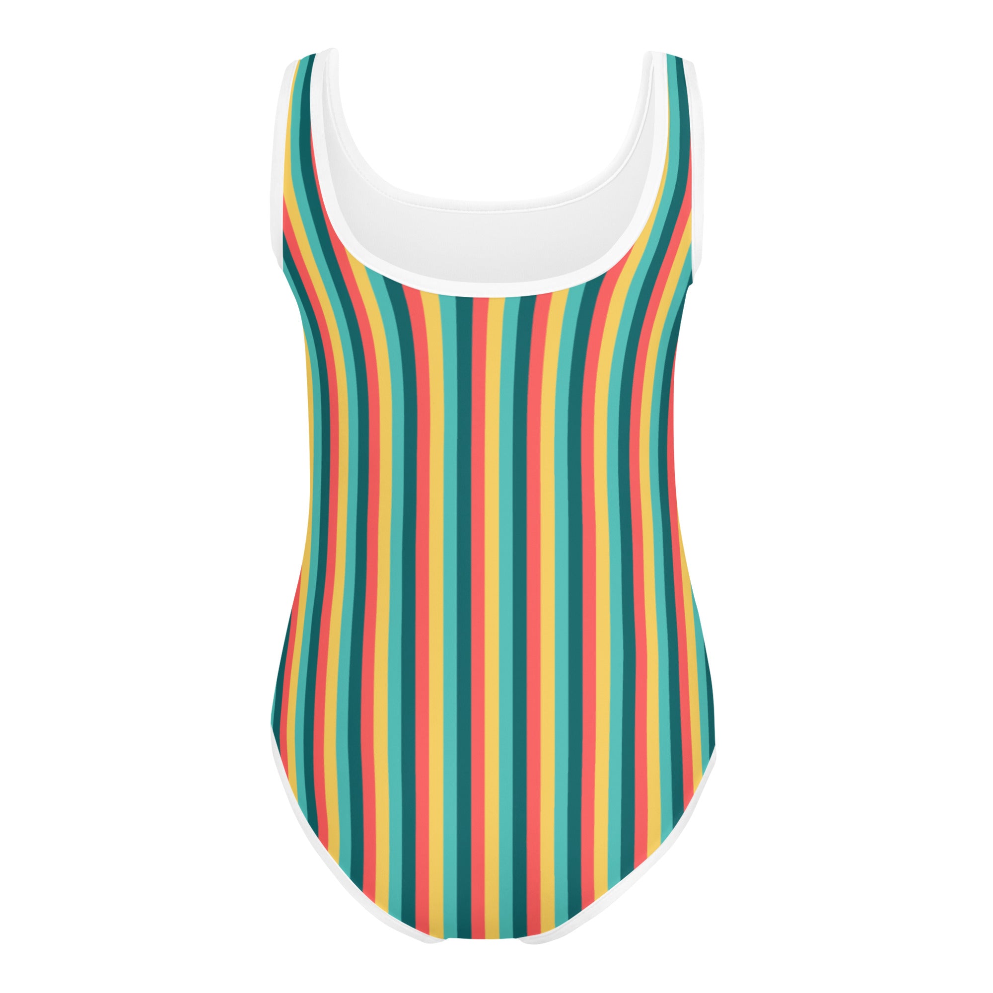 Colorful Striped Kids Swimsuit X