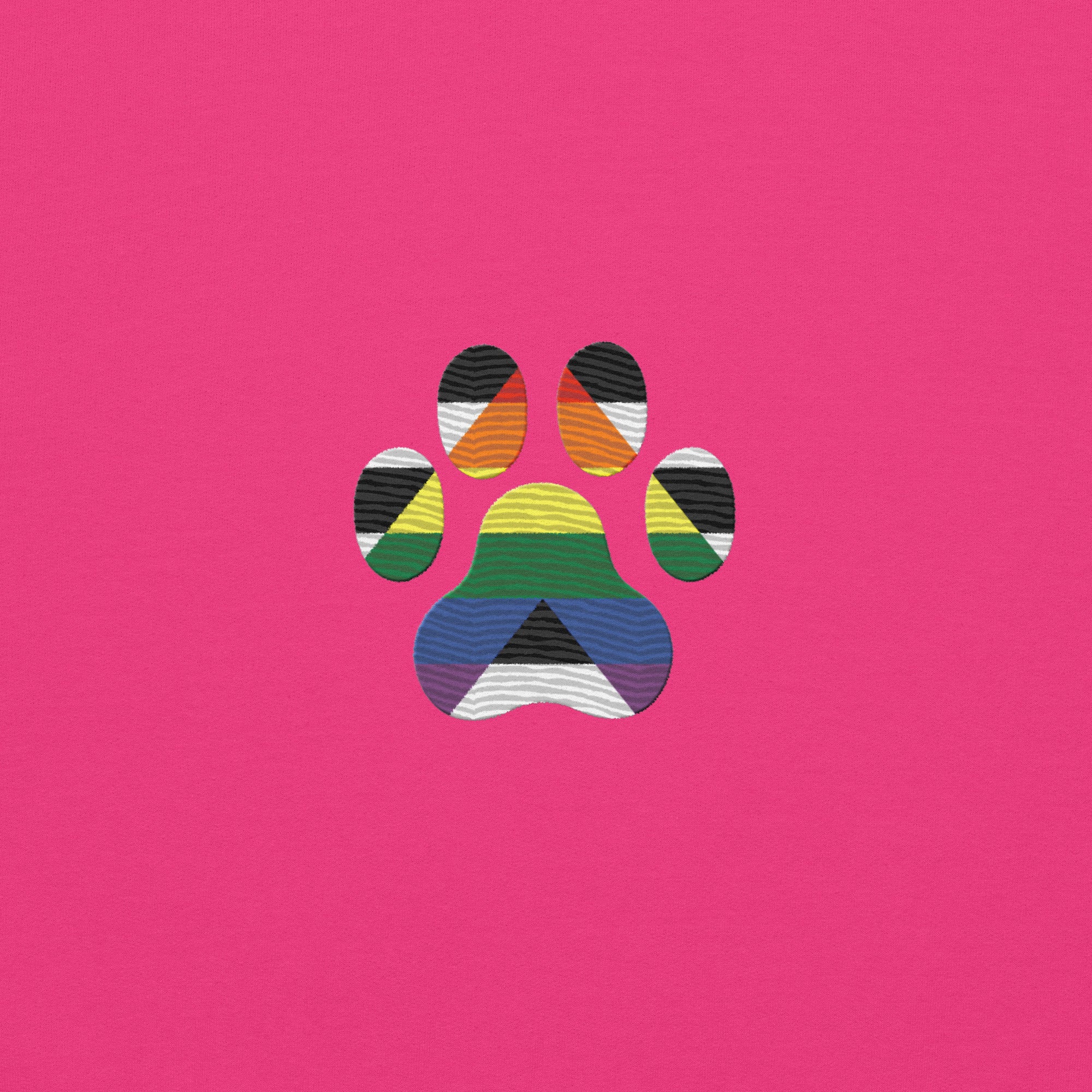 Dog Paw Embroidered Unisex Sweatshirt-Straight Ally