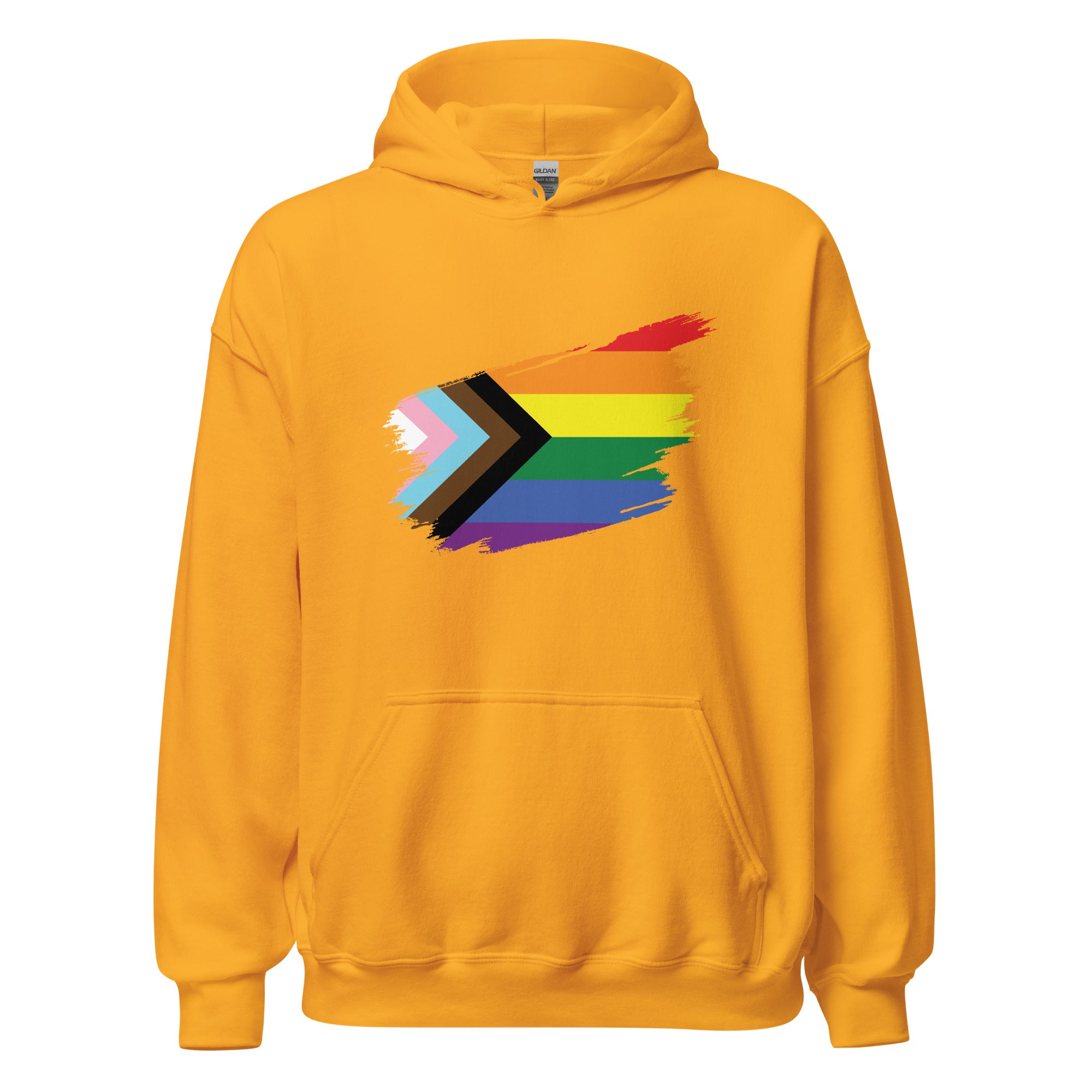 Unisex Hoodie-Progress Pride Grunge Flag