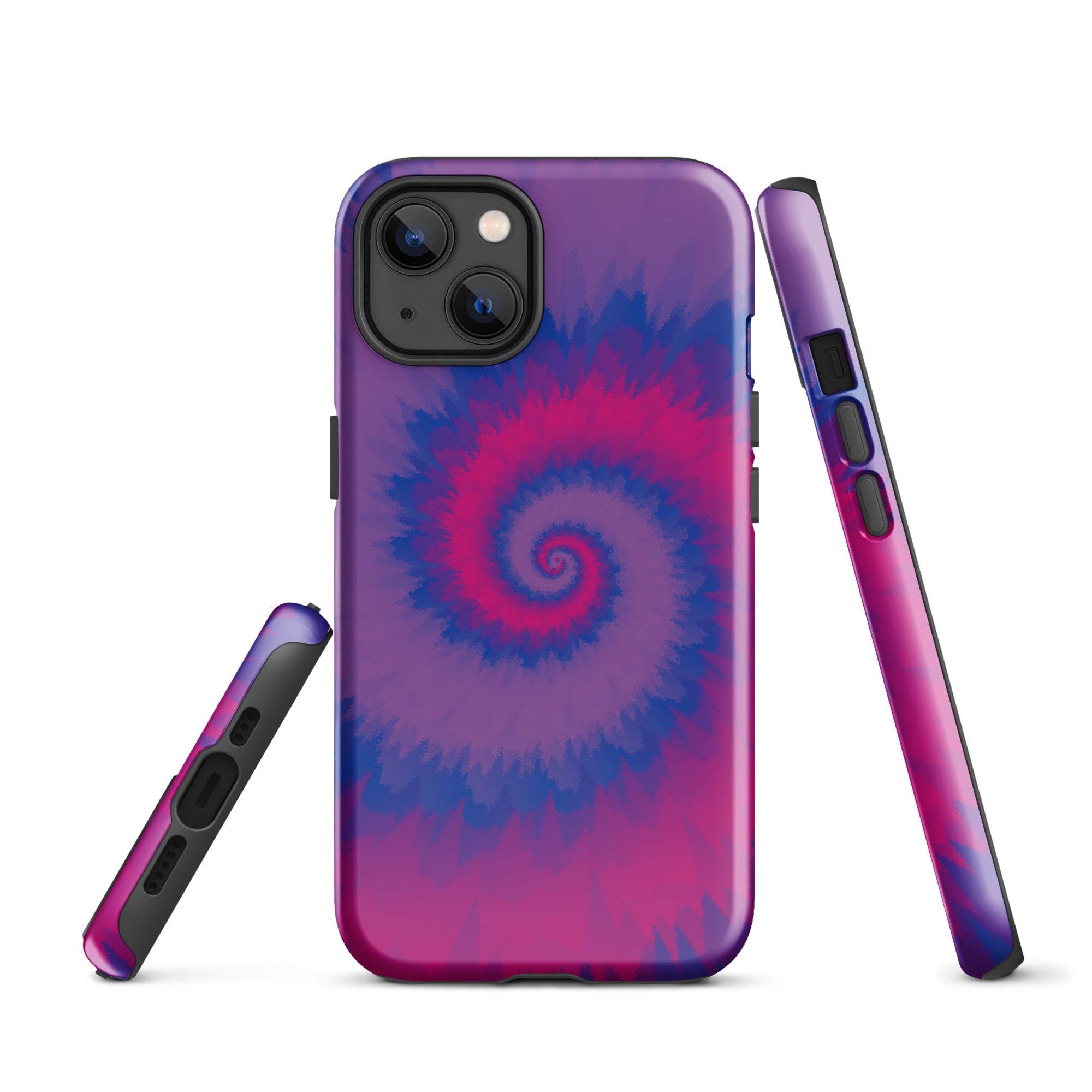 Tough Case for iPhone®-Tie Dye Spiral - Bisexual