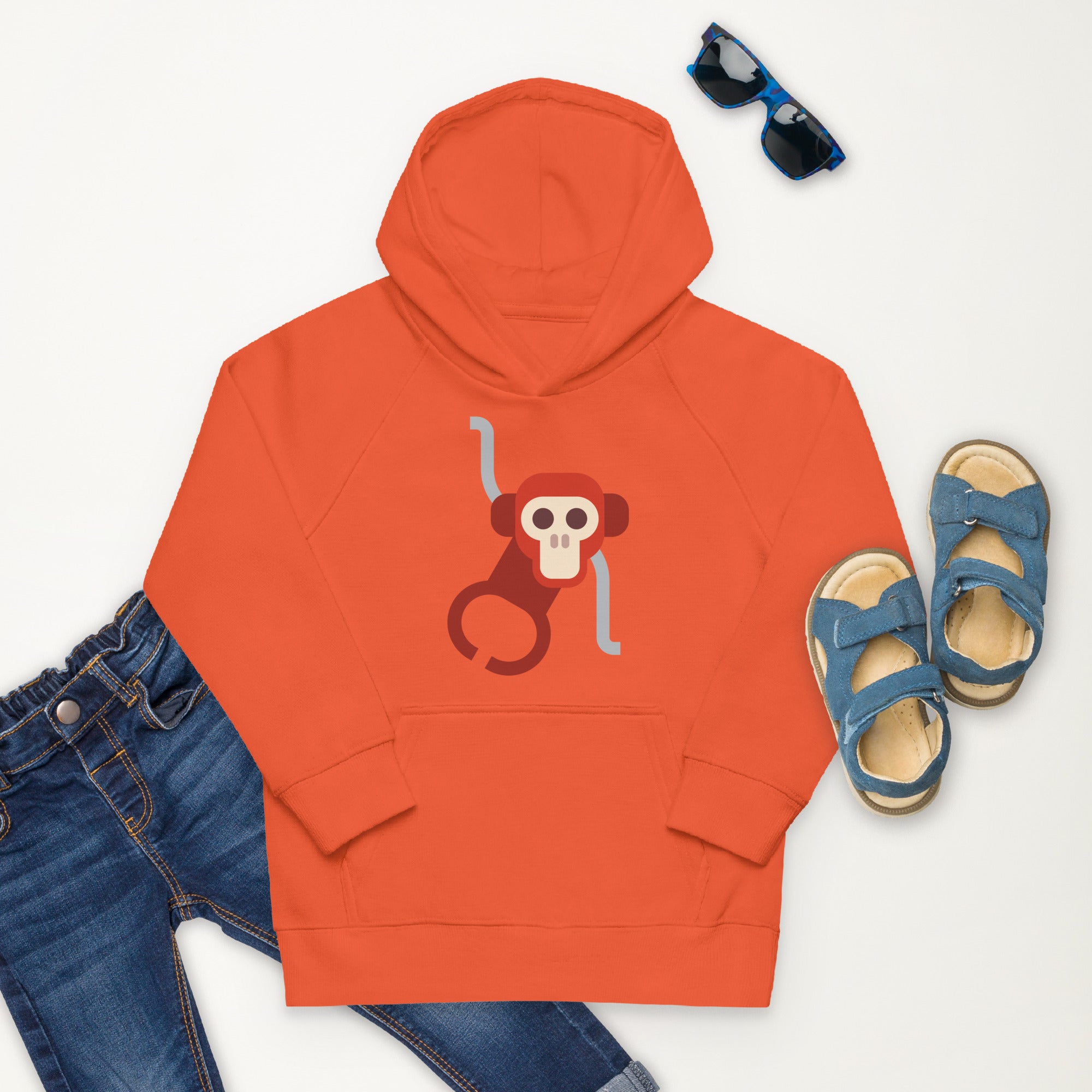 Kids eco hoodie-Monkey II