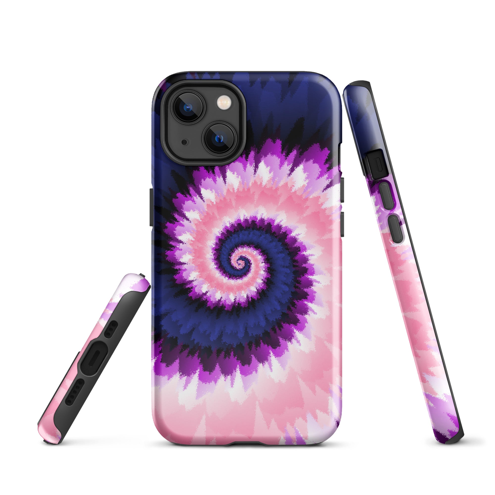 Tough Case for iPhone®-Tie Dye Spiral - Genderfluid