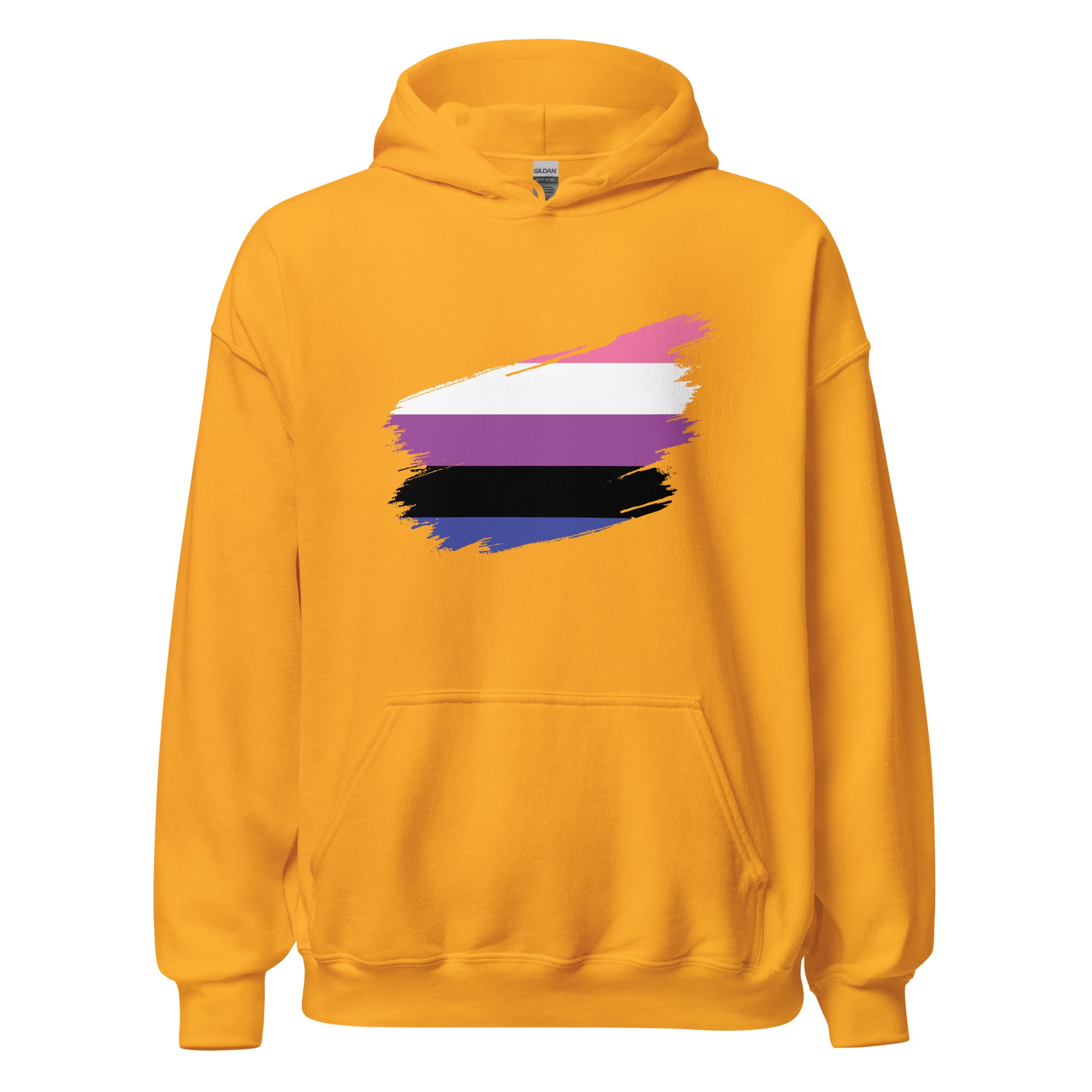 Unisex Hoodie-Genderfluid Grunge Flag