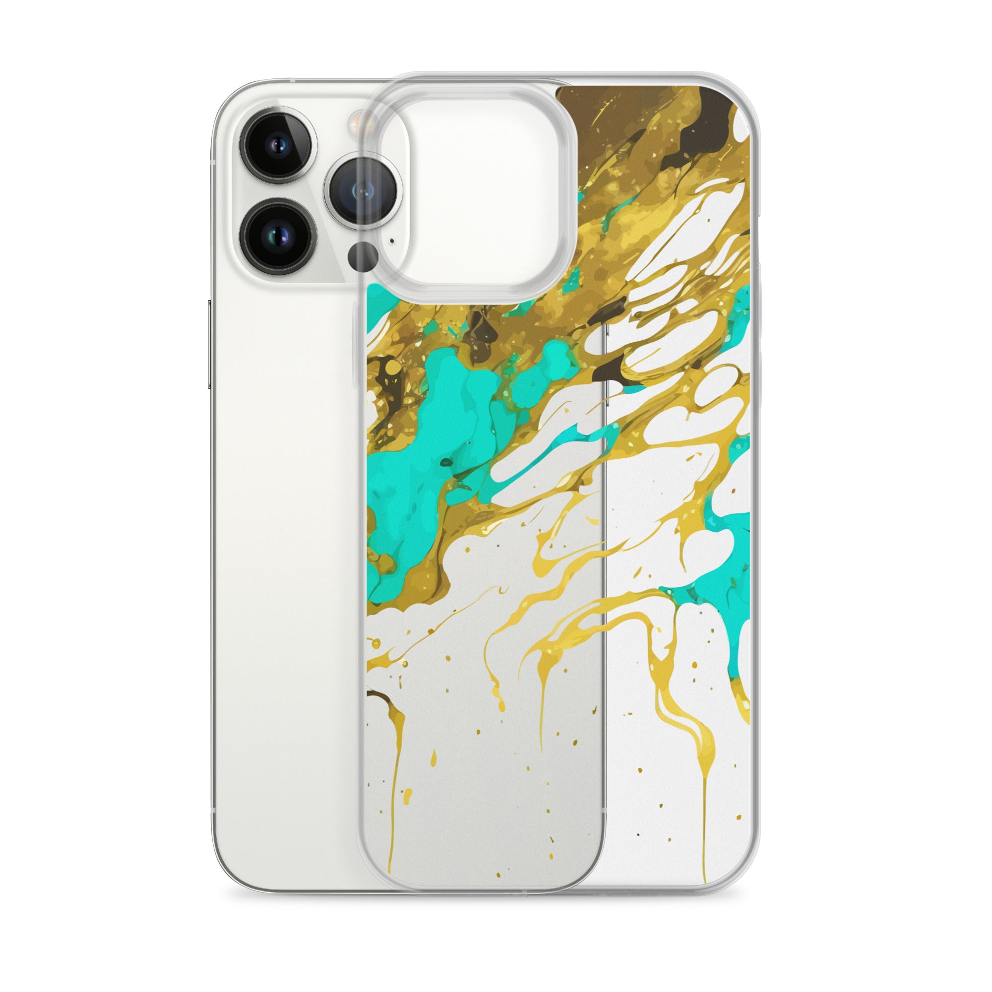 Clear Case for iPhone®- Alchohol Ink Design I