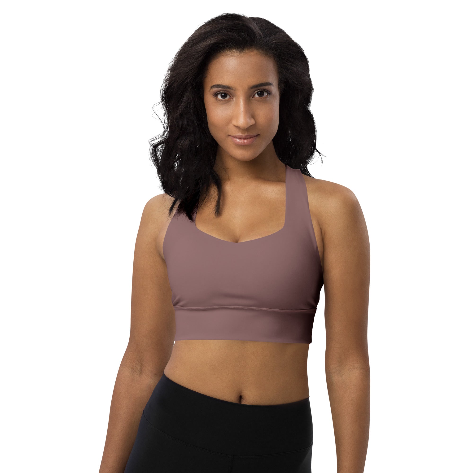 Longline sports bra- Light Wood