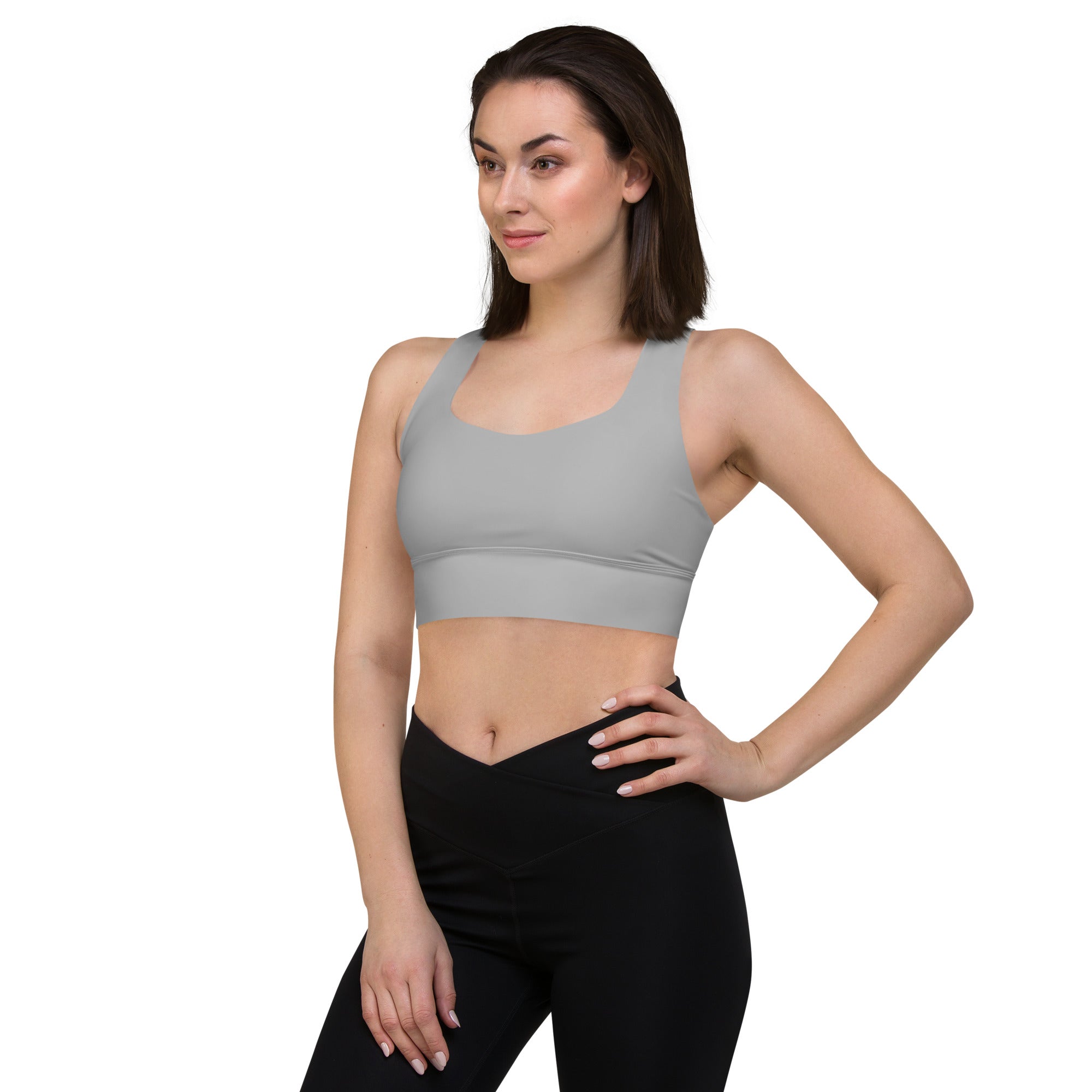 Longline sports bra- Silver