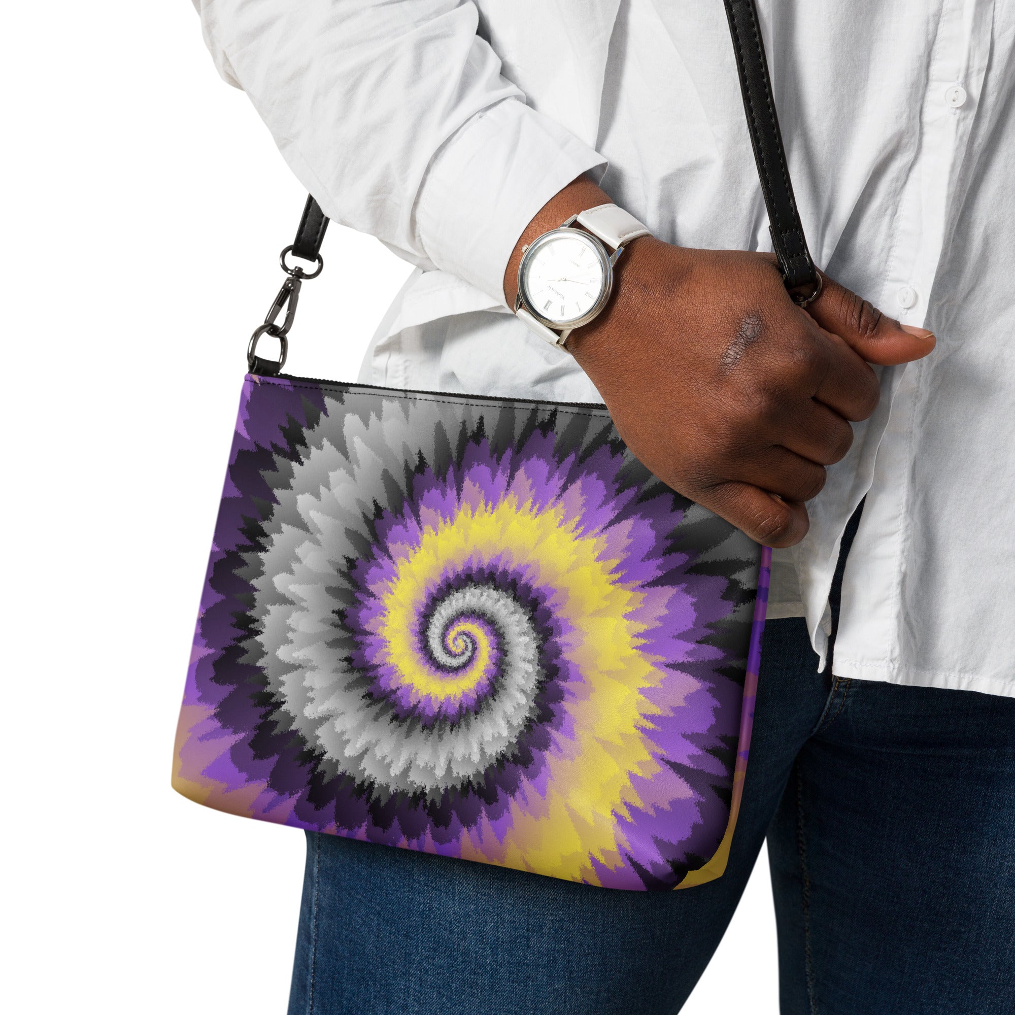 Crossbody bag- Tie Dye Spiral- Nonbinary