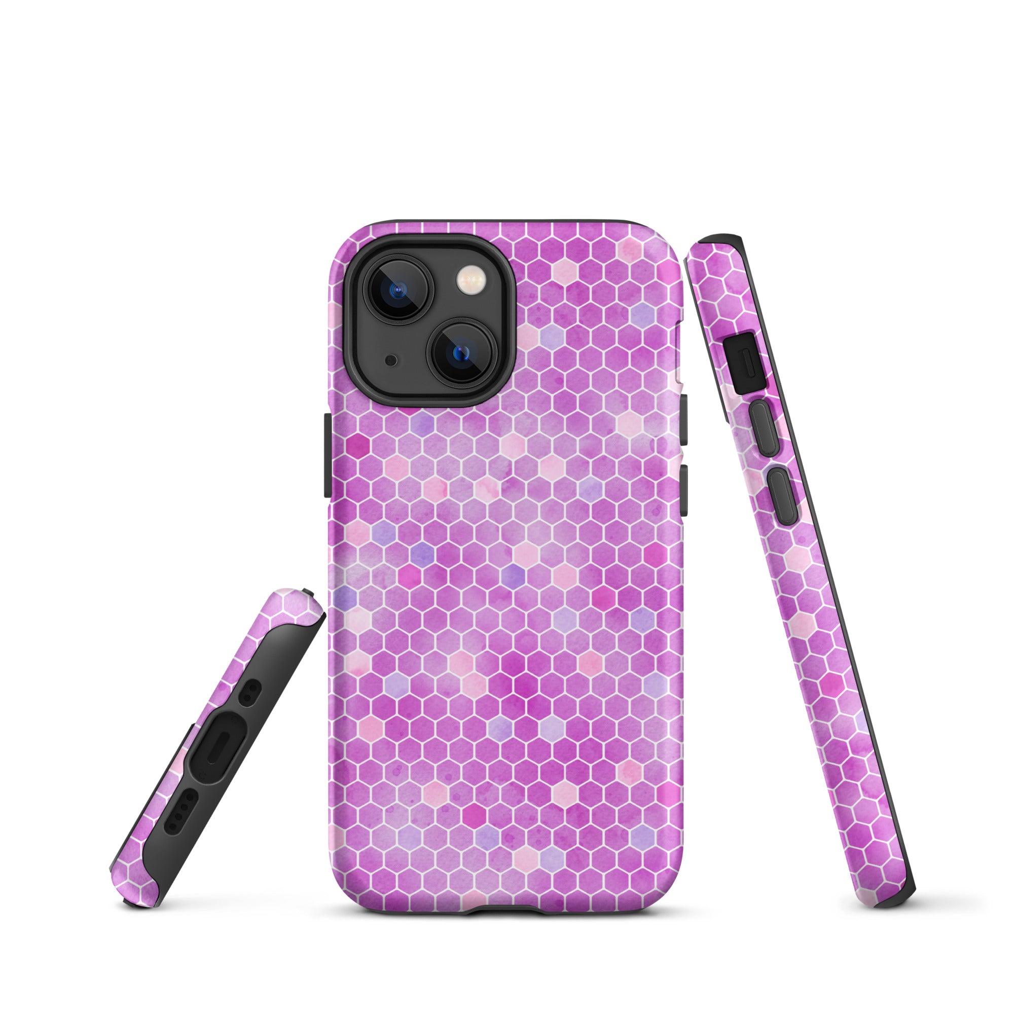 Tough Case for iPhone®- Honeycomb Pink