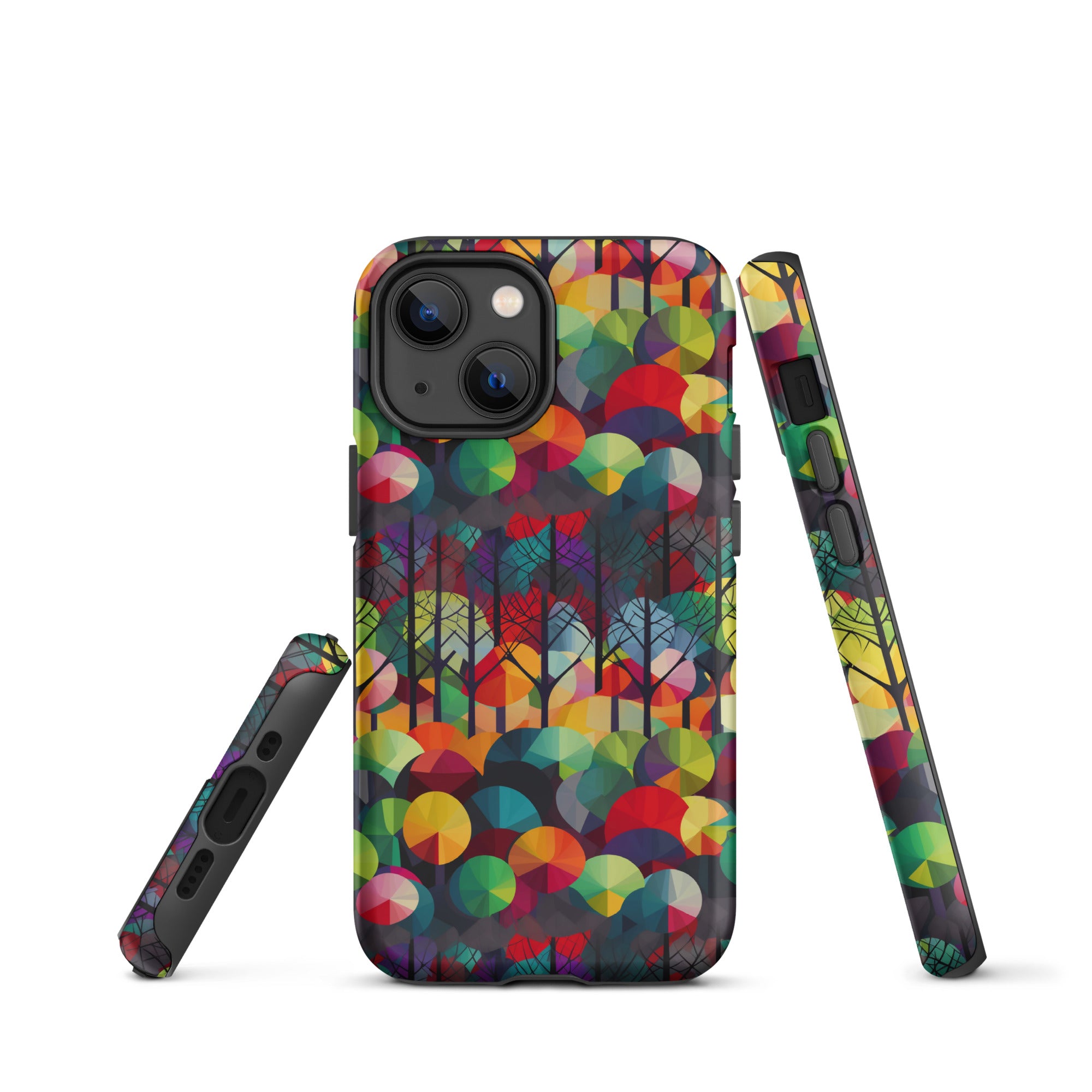 Tough Case for iPhone®- Rainbow Forest Pattern III