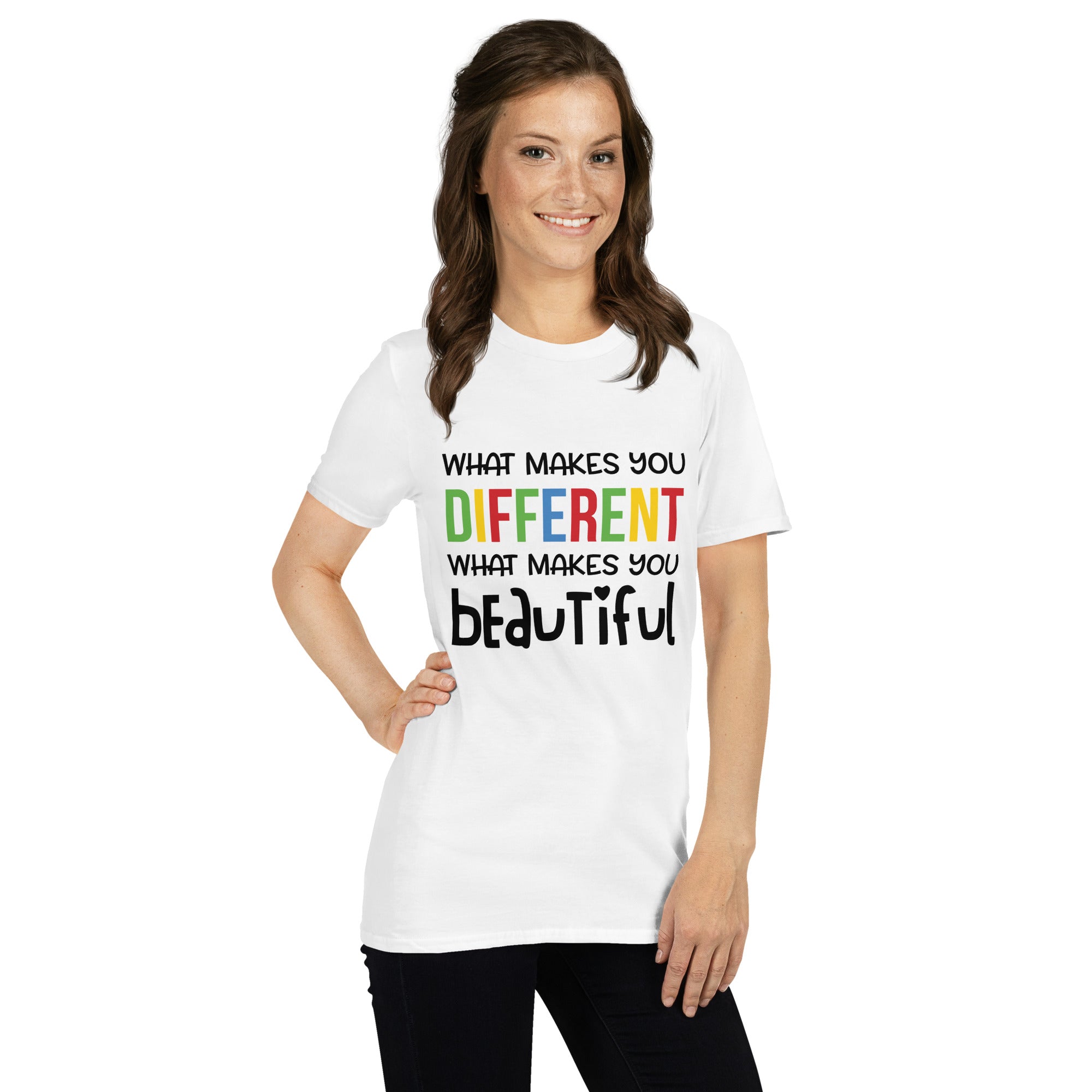 Short-Sleeve Unisex T-Shirt- What makes you different is What Makes you Beautiful